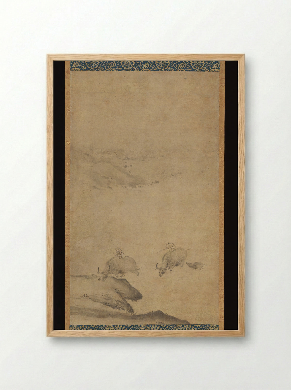 Herdboys and Buffalos - Kaō - Framed Print Wood