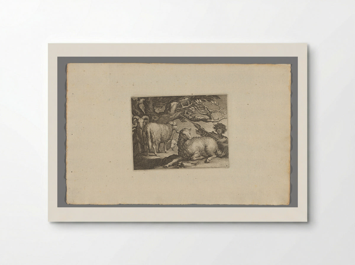 Herder met schapen (Shepherd with Sheep) - Boëtius Adamsz. Bolswert - Poster