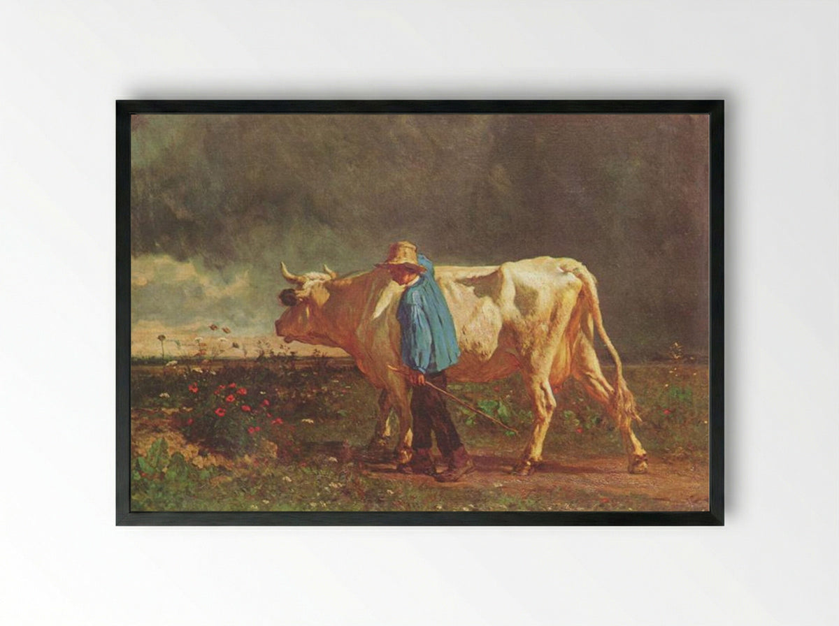 Herdsman - Constant Troyon - Framed Print Black