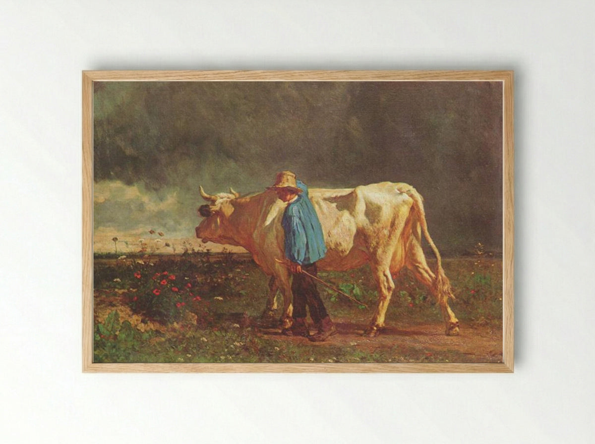 Herdsman - Constant Troyon - Framed Print Wood