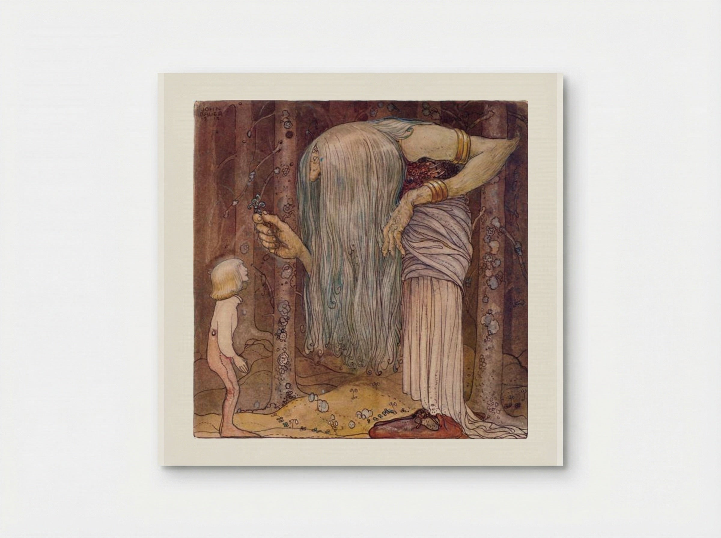 Here is a piece of a troll herb which nobody else but me can find - John Bauer - Poster