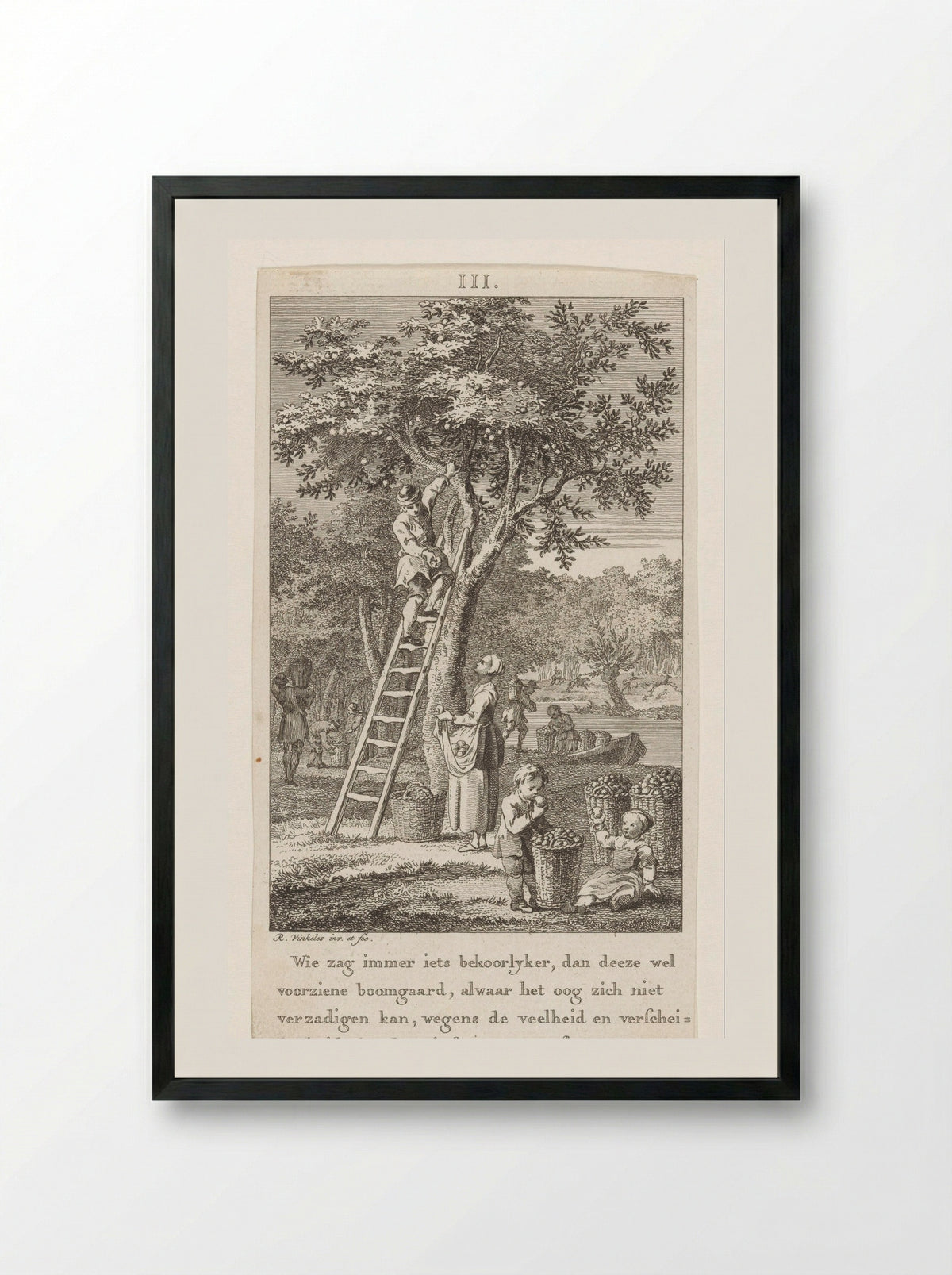 Herfst (Autumn) - Reinier Vinkeles - Framed Print Black