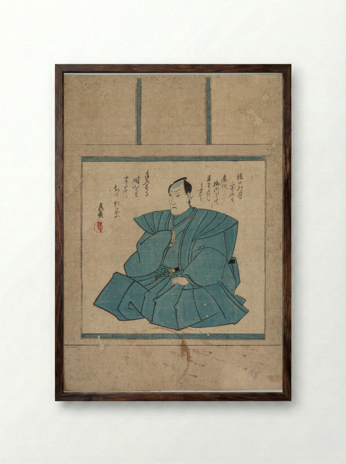 Herfst en winter - Utagawa Kunisada (I) - Framed Print Dark Wood