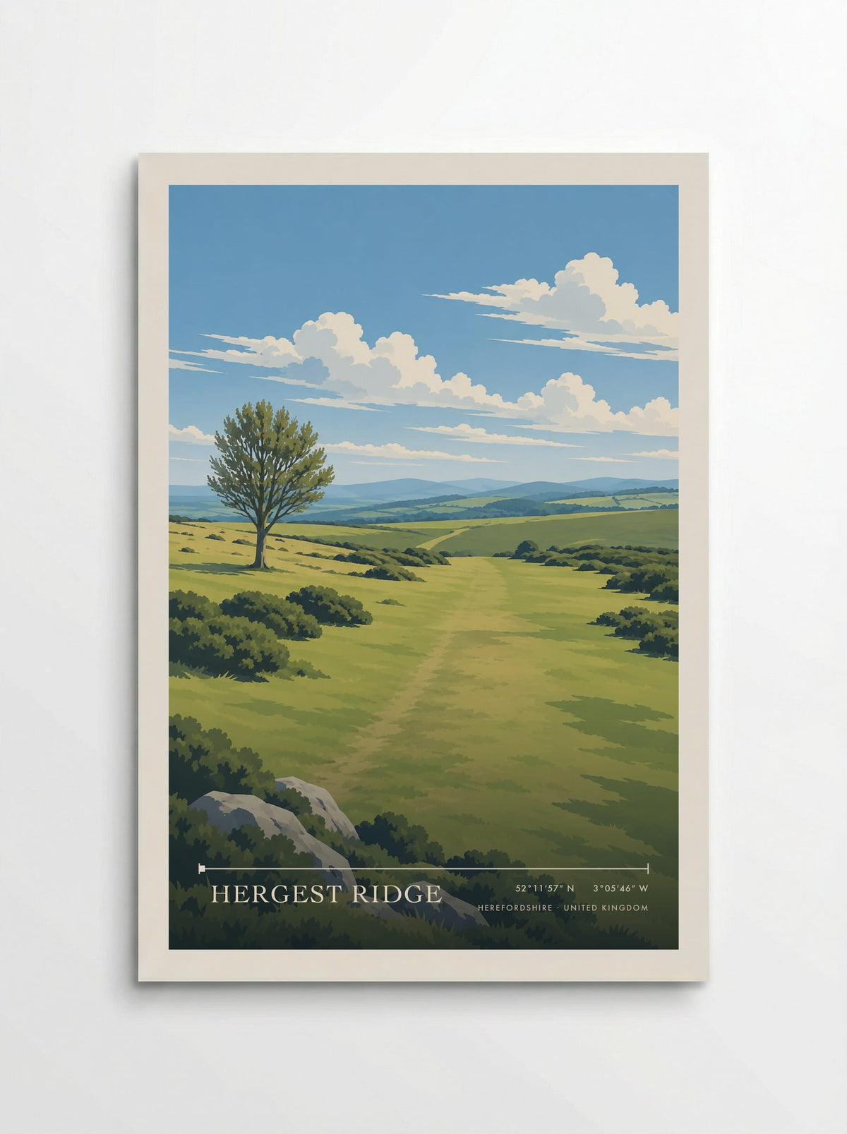 Hergest Ridge, Herefordshire | Travel Poster - Poster