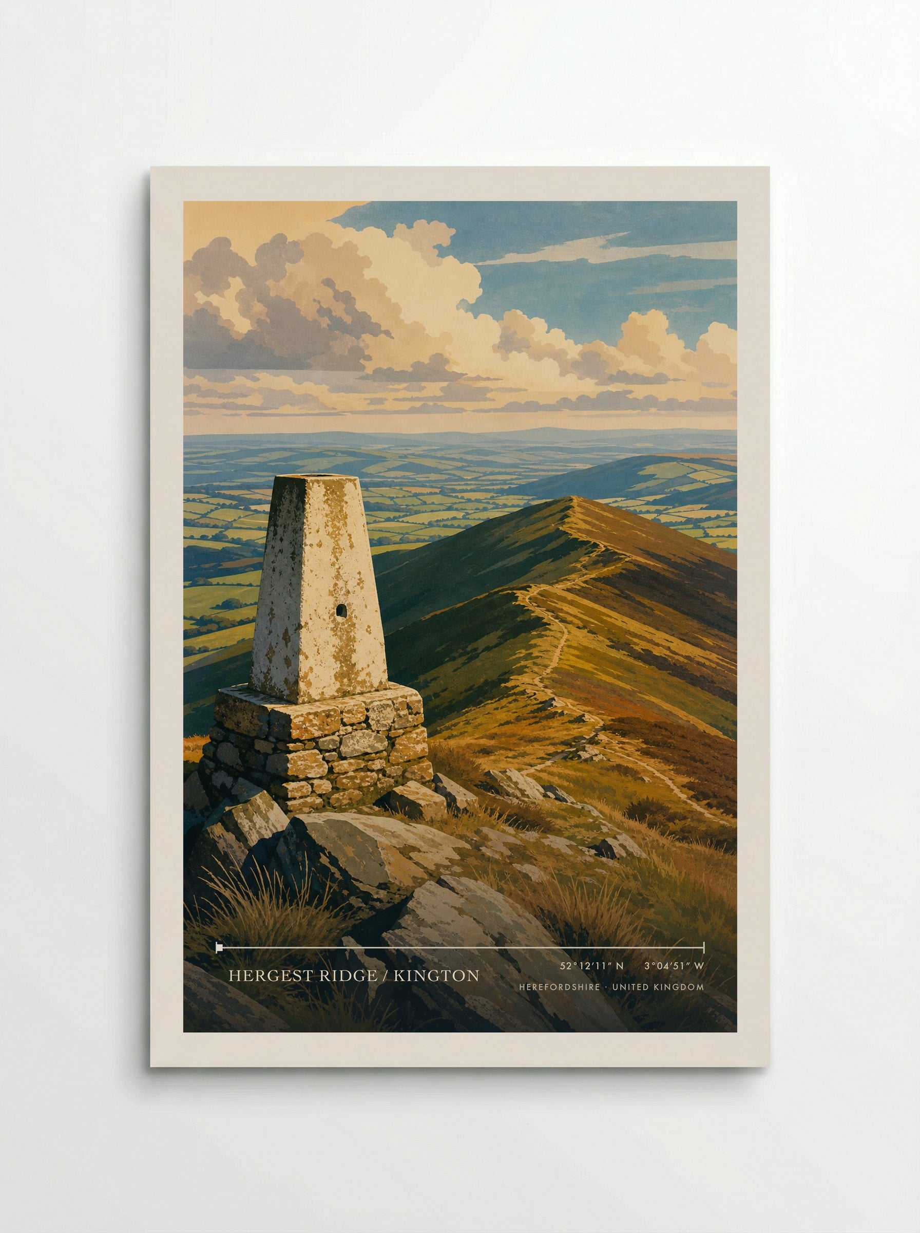 Hergest Ridge / Kington Herefordshire United Kingdom Travel Poster - Poster