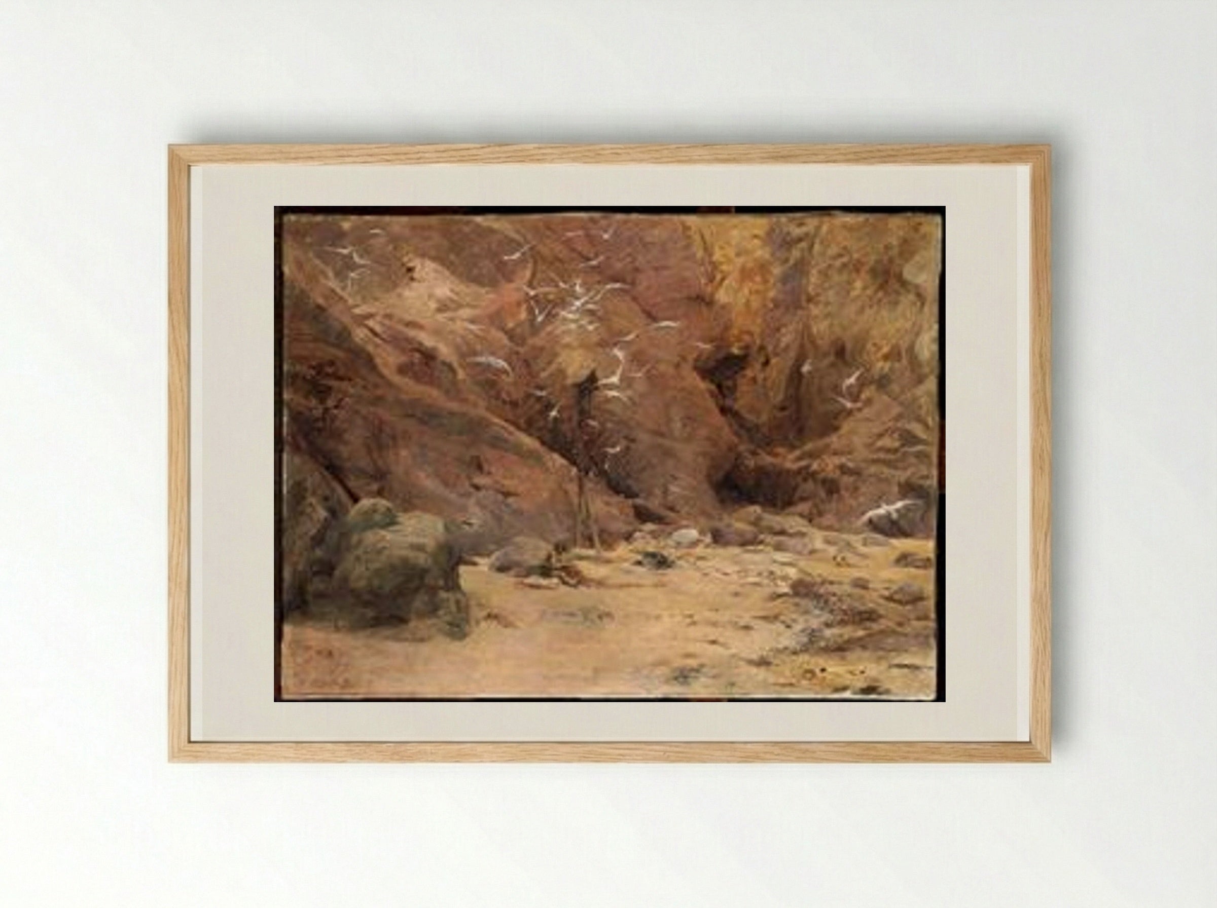 Hermit in Seaside - Luc-Olivier Merson - Framed Print Wood