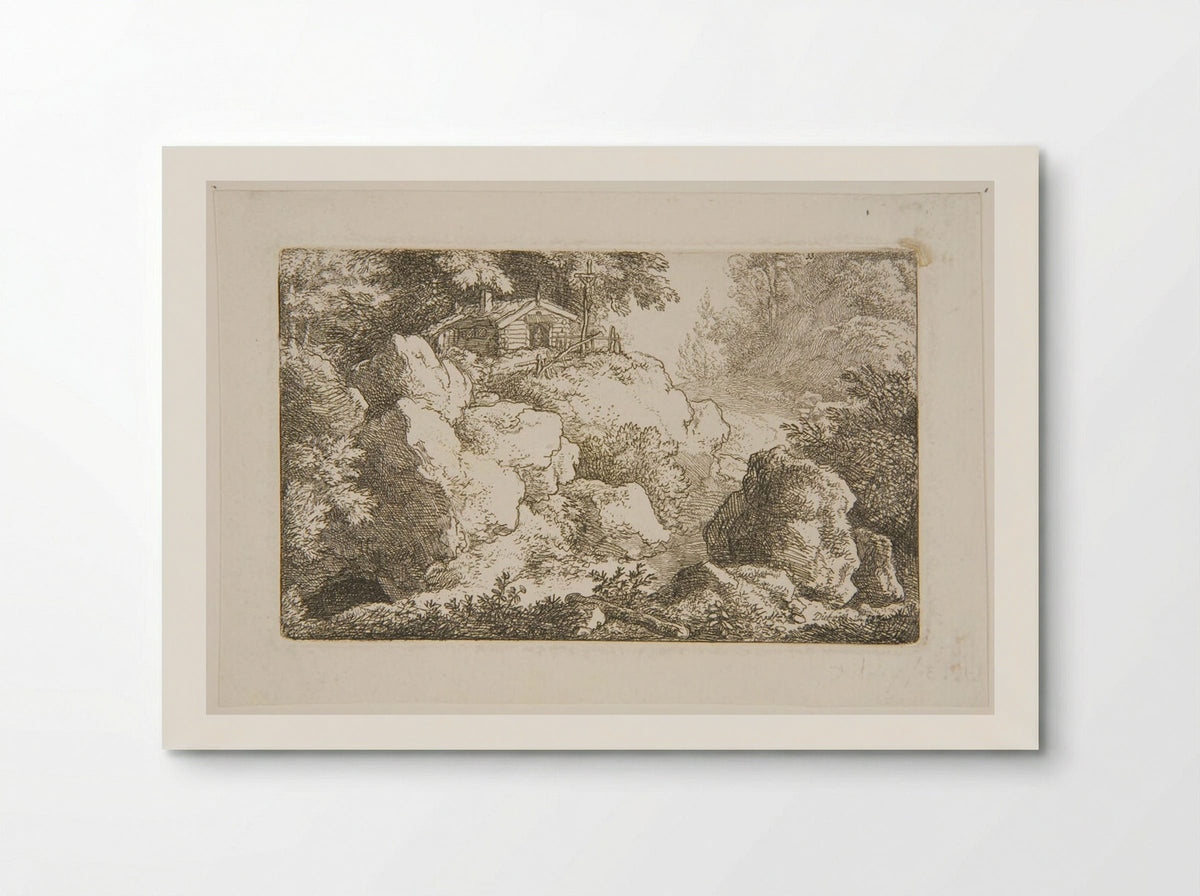 Hermit's Hut on a Hill - Christian Wilhelm Ernst Dietrich - Poster