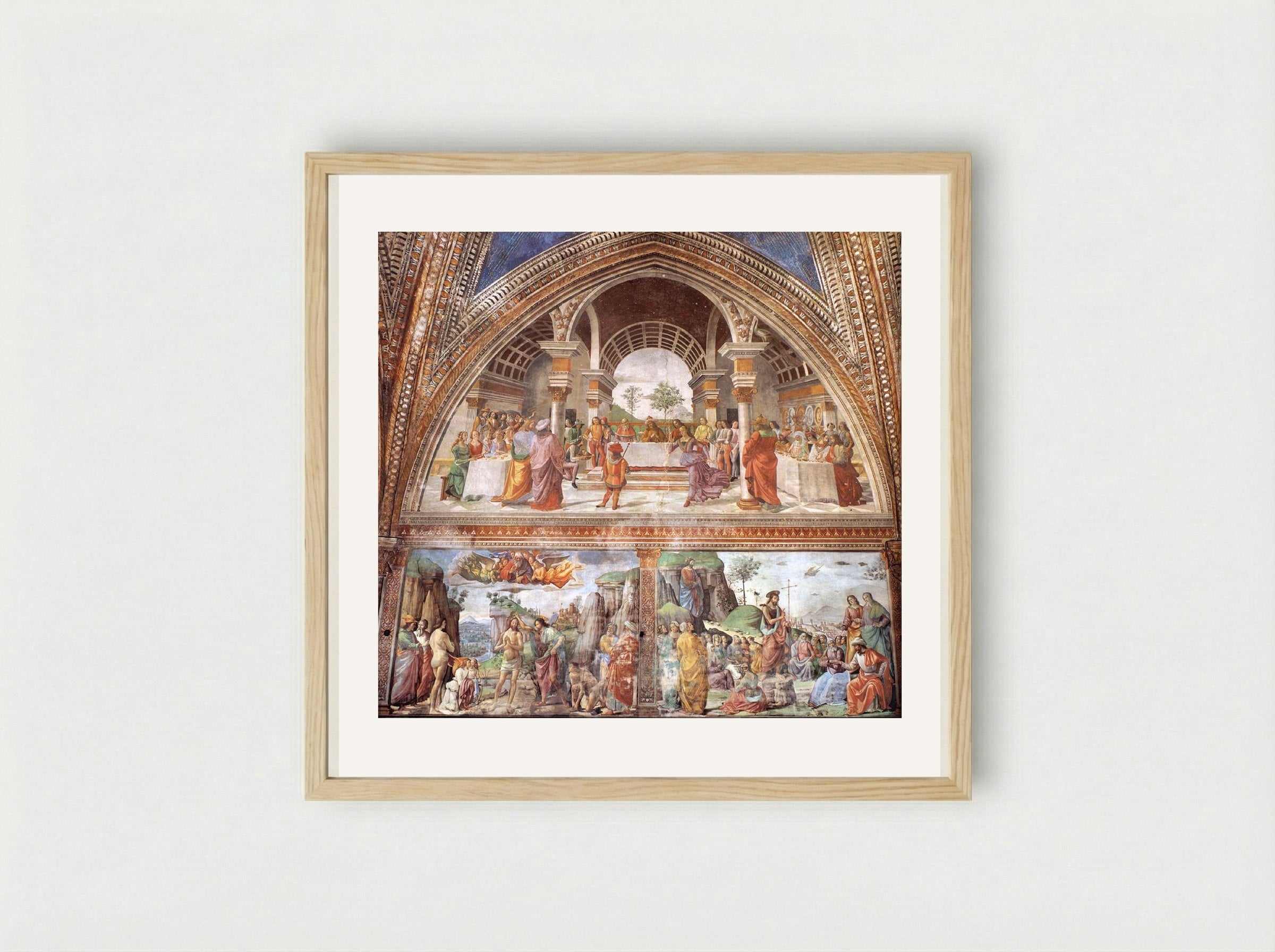 Herod's Banquet - Domenico Ghirlandaio - Framed Print Wood