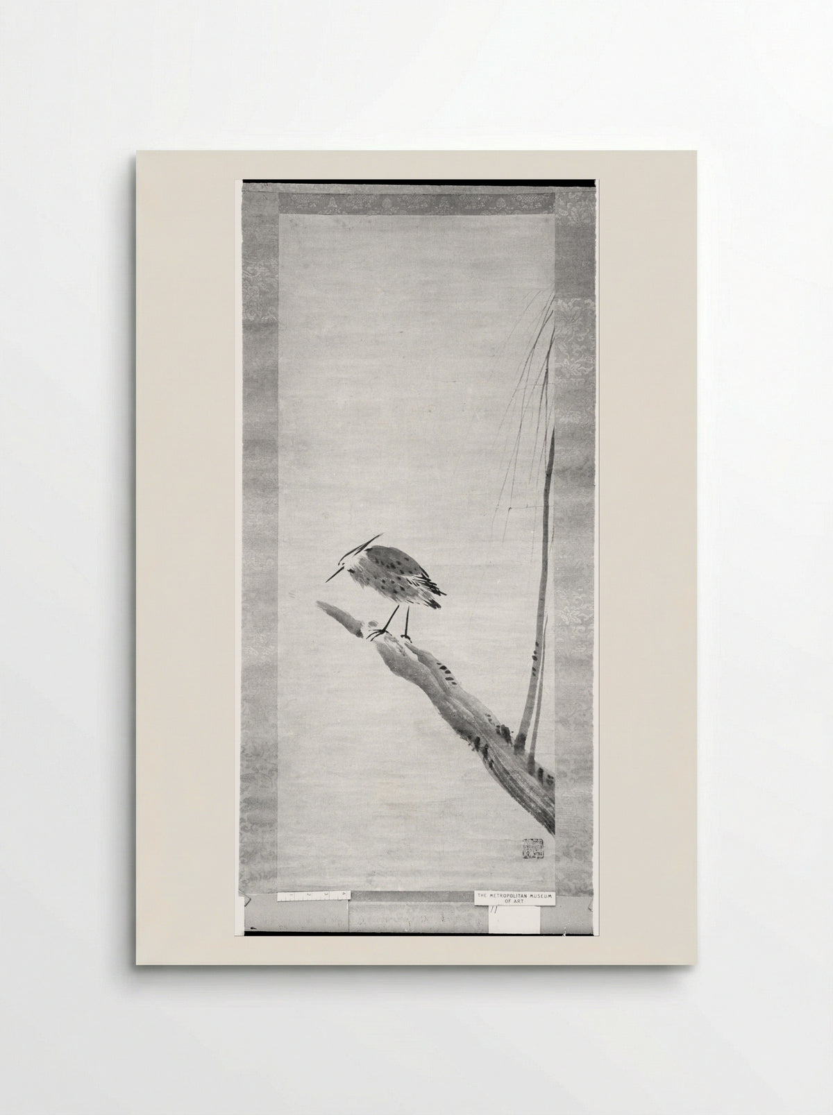 Heron and Willow - Sesshū Tōyō - Poster