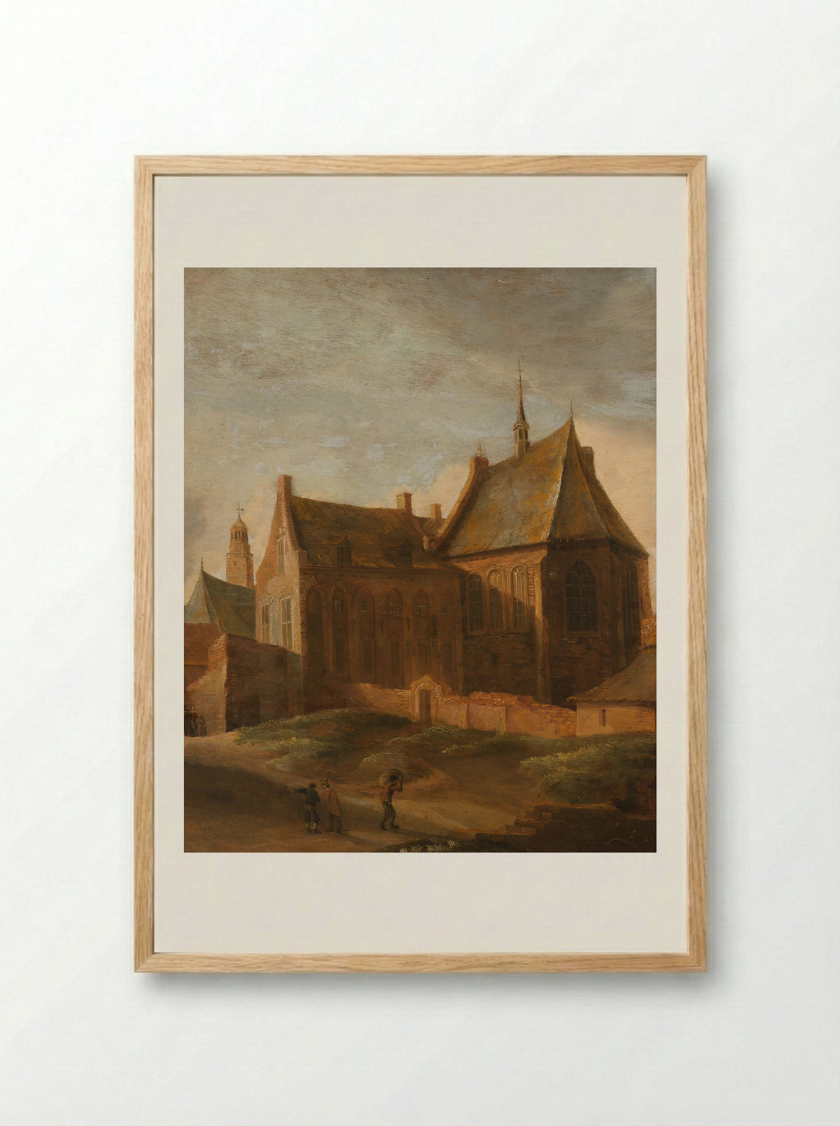 Het Agnietenklooster te Utrecht - Pieter des Ruelles - Framed Print Wood