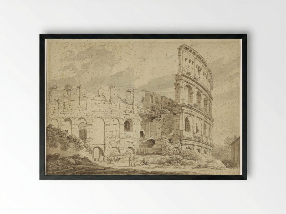 Het Colosseum in Rome - Hendrik Voogd - Framed Print Black