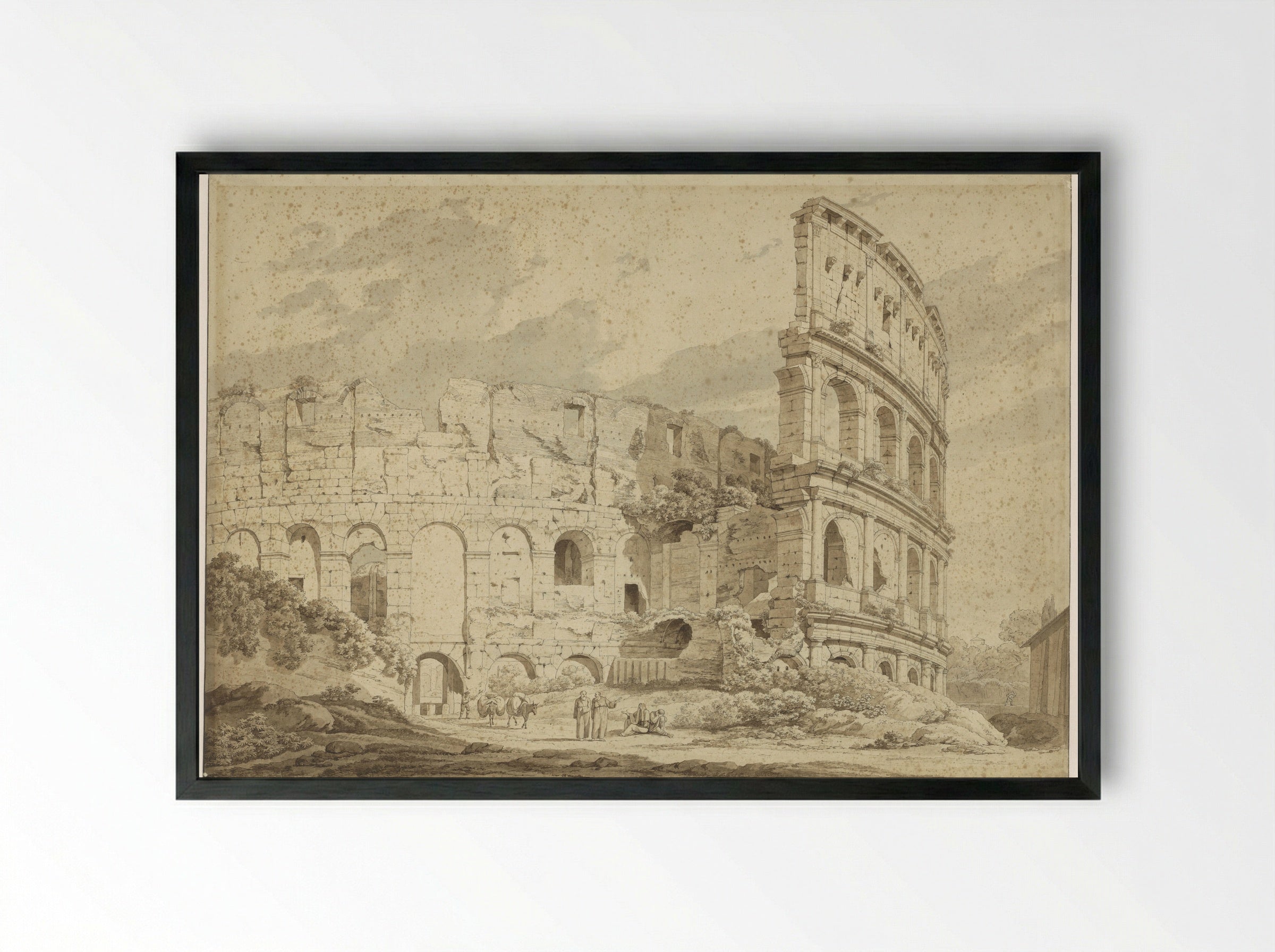 Het Colosseum in Rome - Hendrik Voogd - Framed Print Black