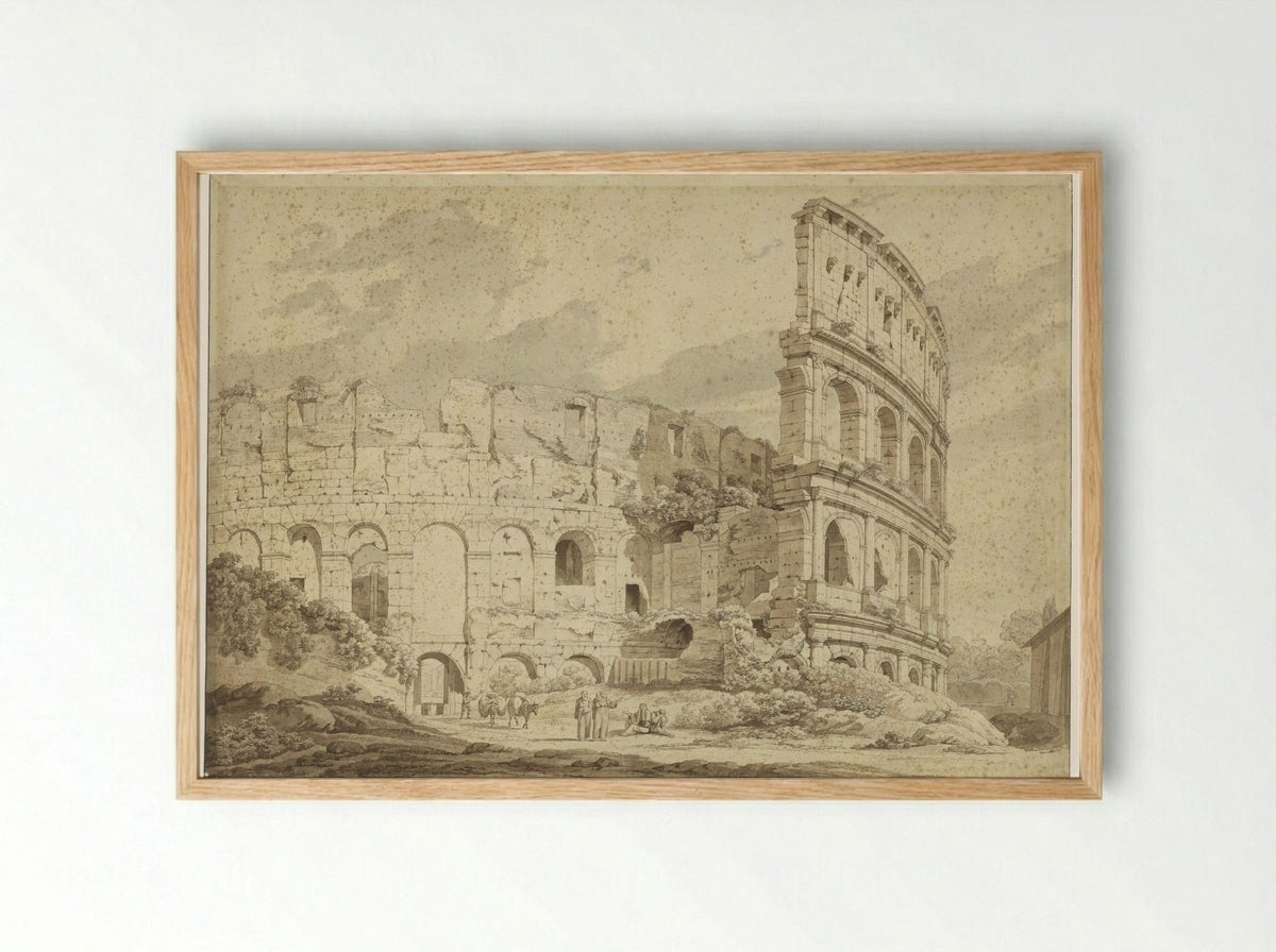 Het Colosseum in Rome - Hendrik Voogd - Framed Print Wood