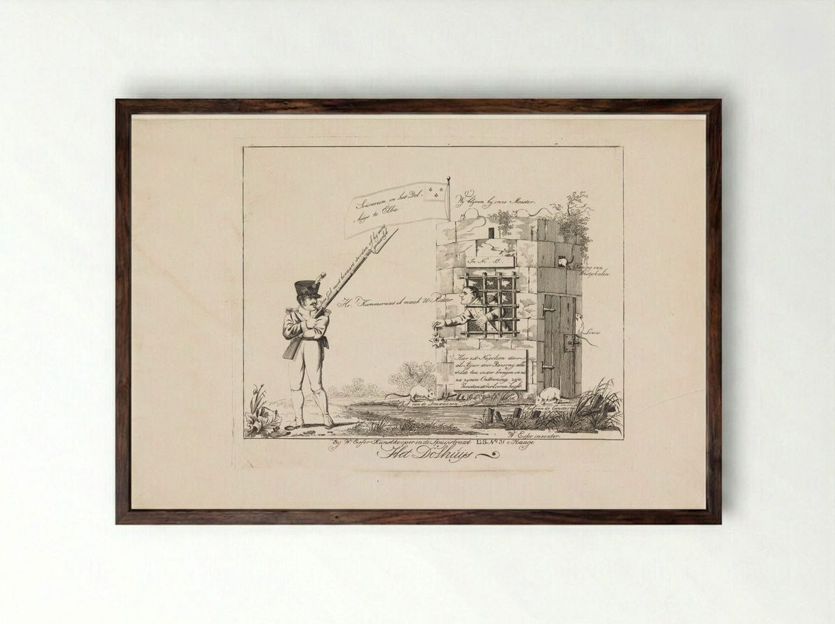 Het Dolhuijs - Wijnand Esser - Framed Print Dark Wood