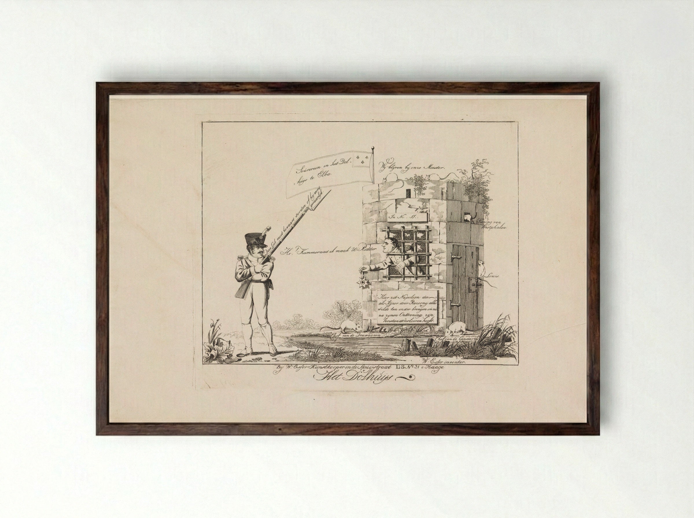 Het Dolhuijs - Wijnand Esser - Framed Print Dark Wood