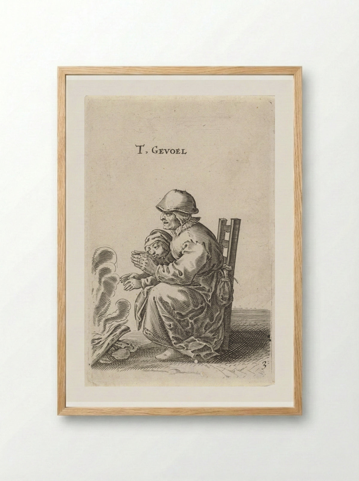 Het Gevoel (The Sense of Touch) - Salomon Savery - Framed Print Wood