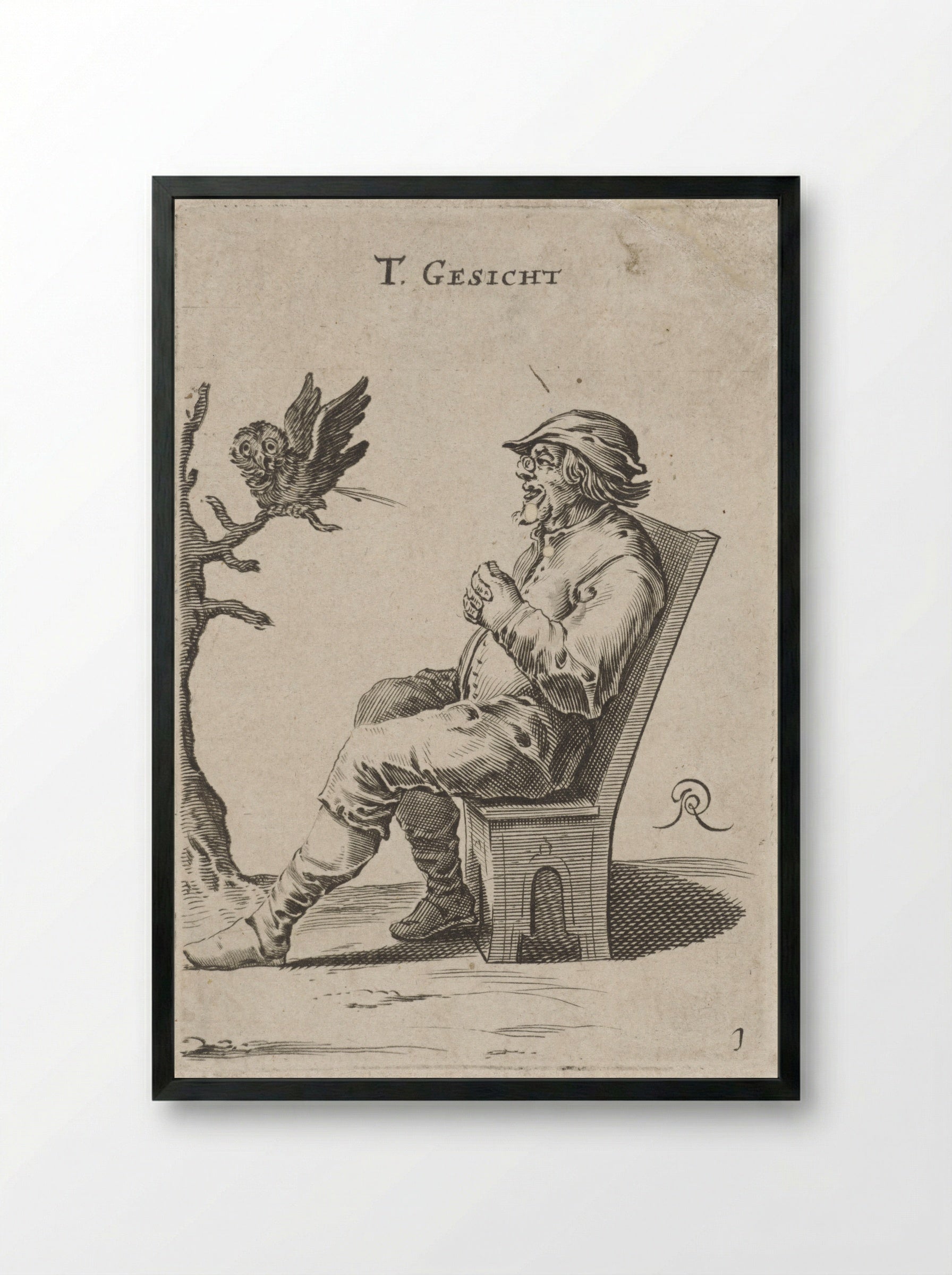 Het Gezicht (The Sense of Sight) - Salomon Savery - Framed Print Black