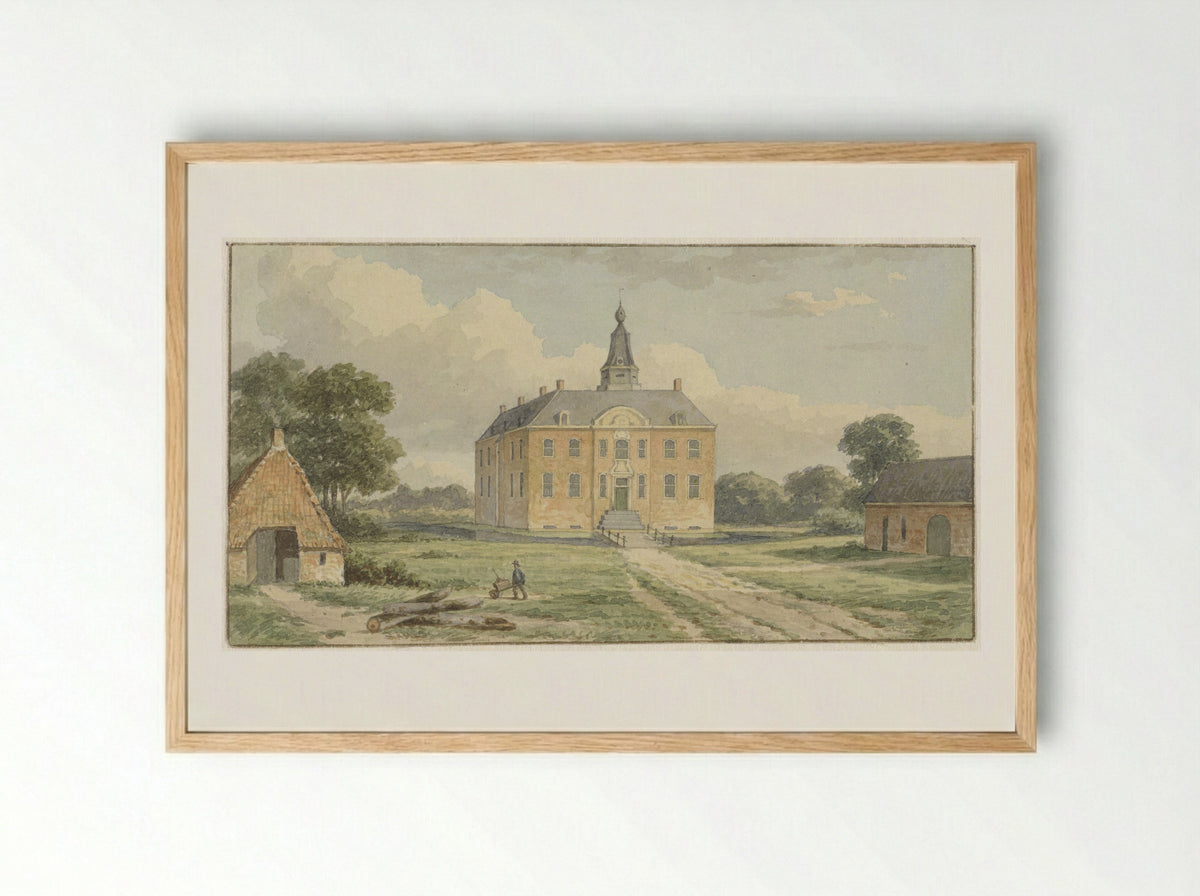 Het Huis Nettelhorst, bij Lochem - Christianus Hendricus Hein - Framed Print Wood