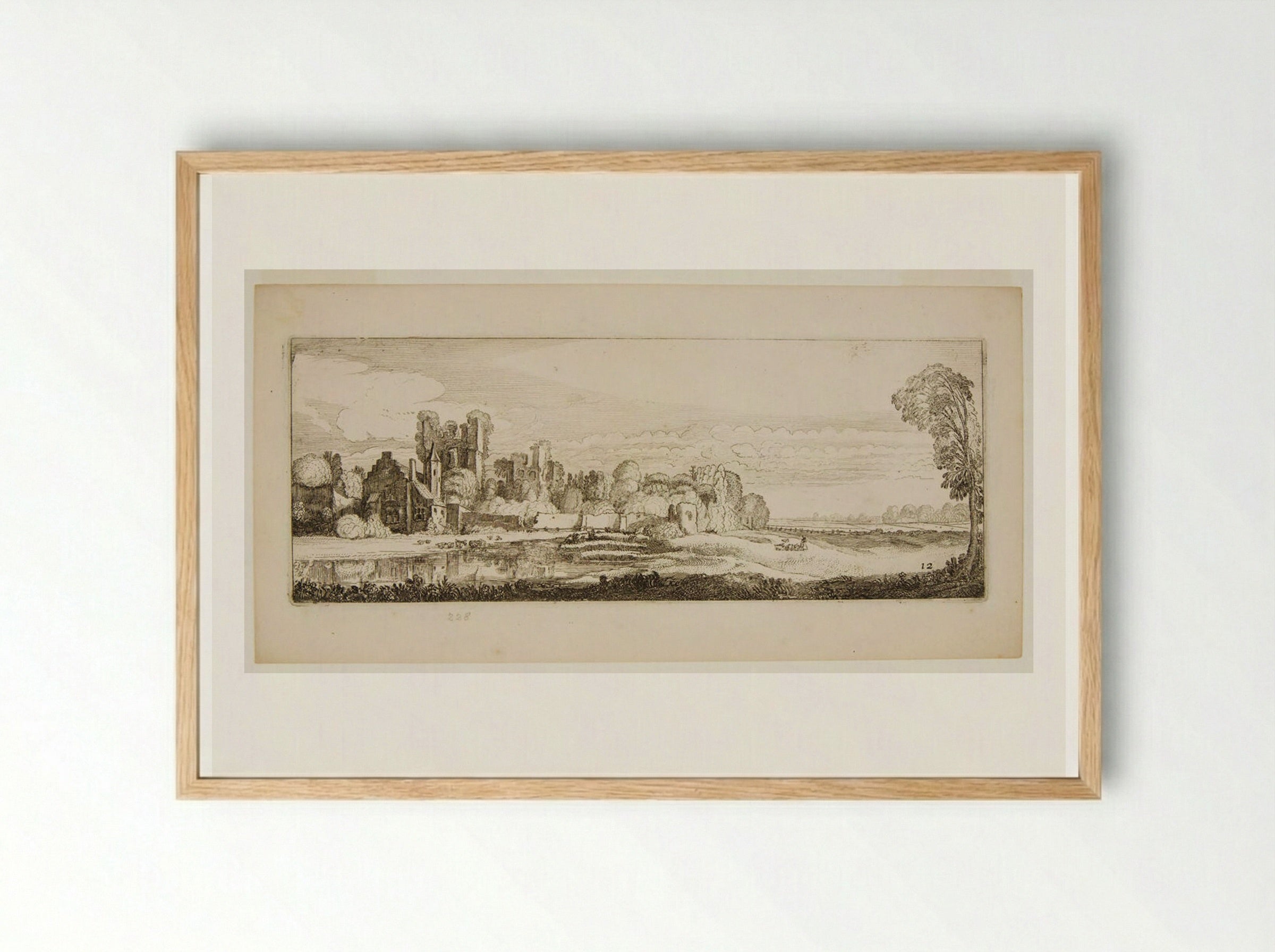 Het Huis te Kleef - Jan van de Velde II - Framed Print Wood