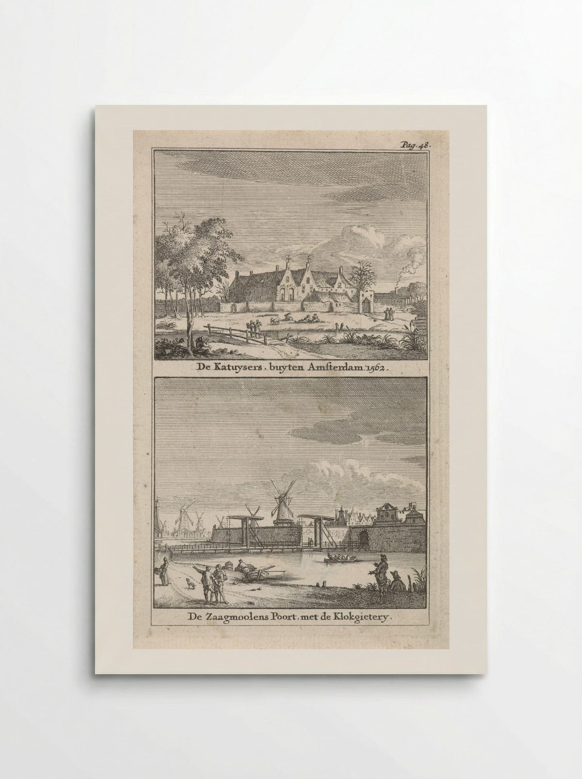 Het Kartuizerklooster en de Zaagmolenpoort - Jan Goeree - Poster