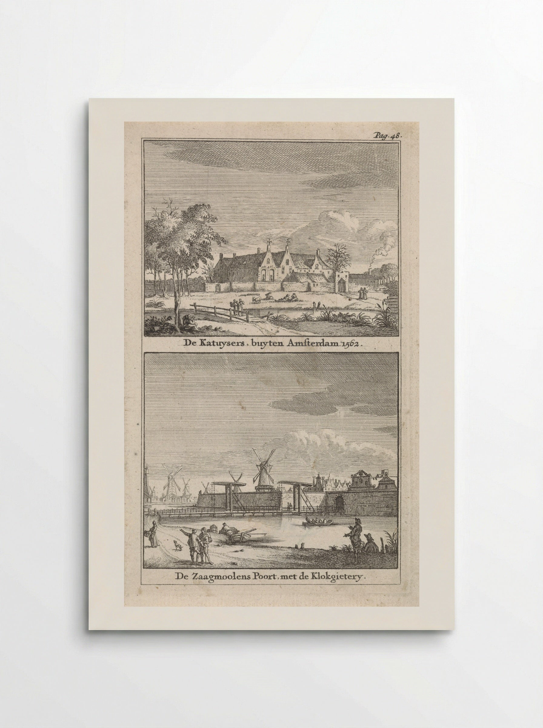 Het Kartuizerklooster en de Zaagmolenpoort - Jan Goeree - Poster