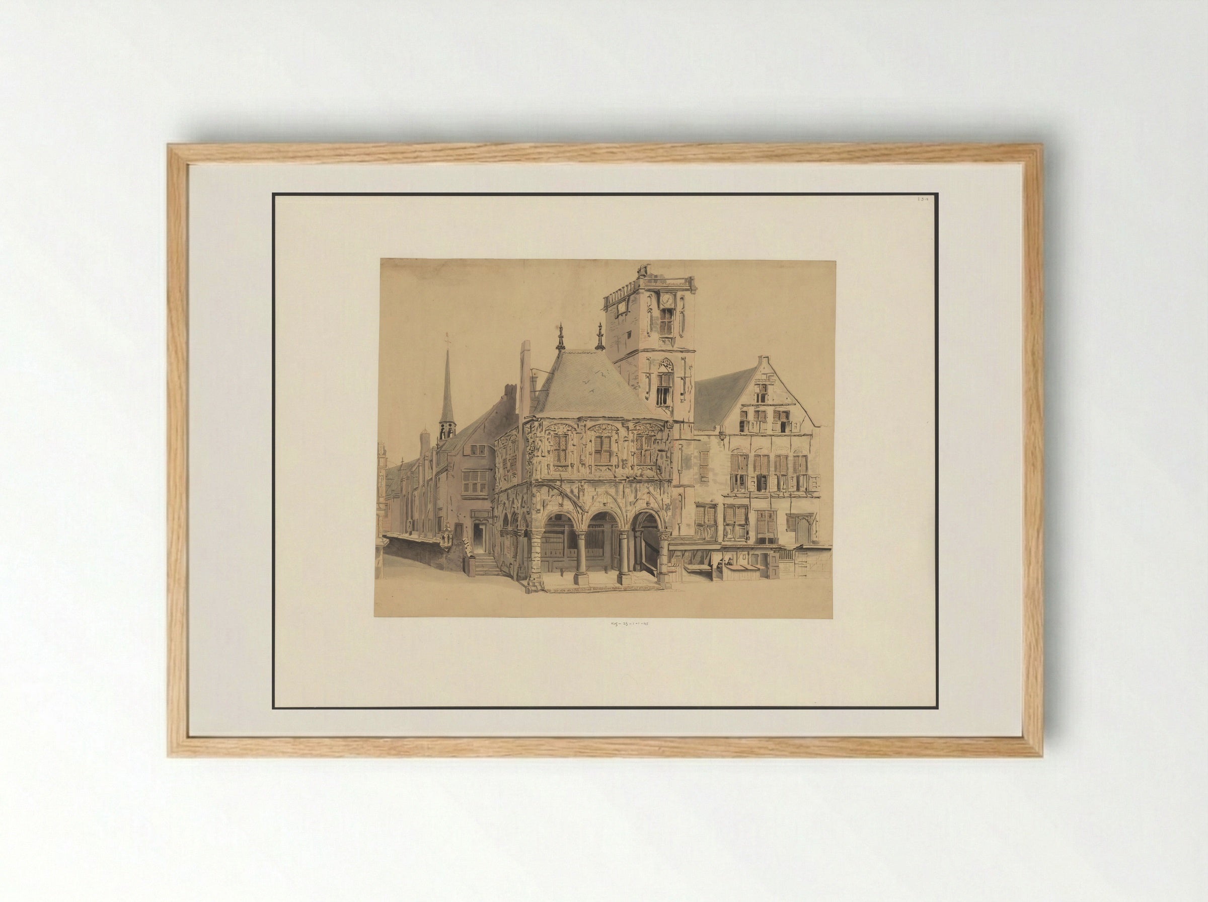 Het Oude Stadhuis van Amsterdam - Anthonie van den Bos - Framed Print Wood