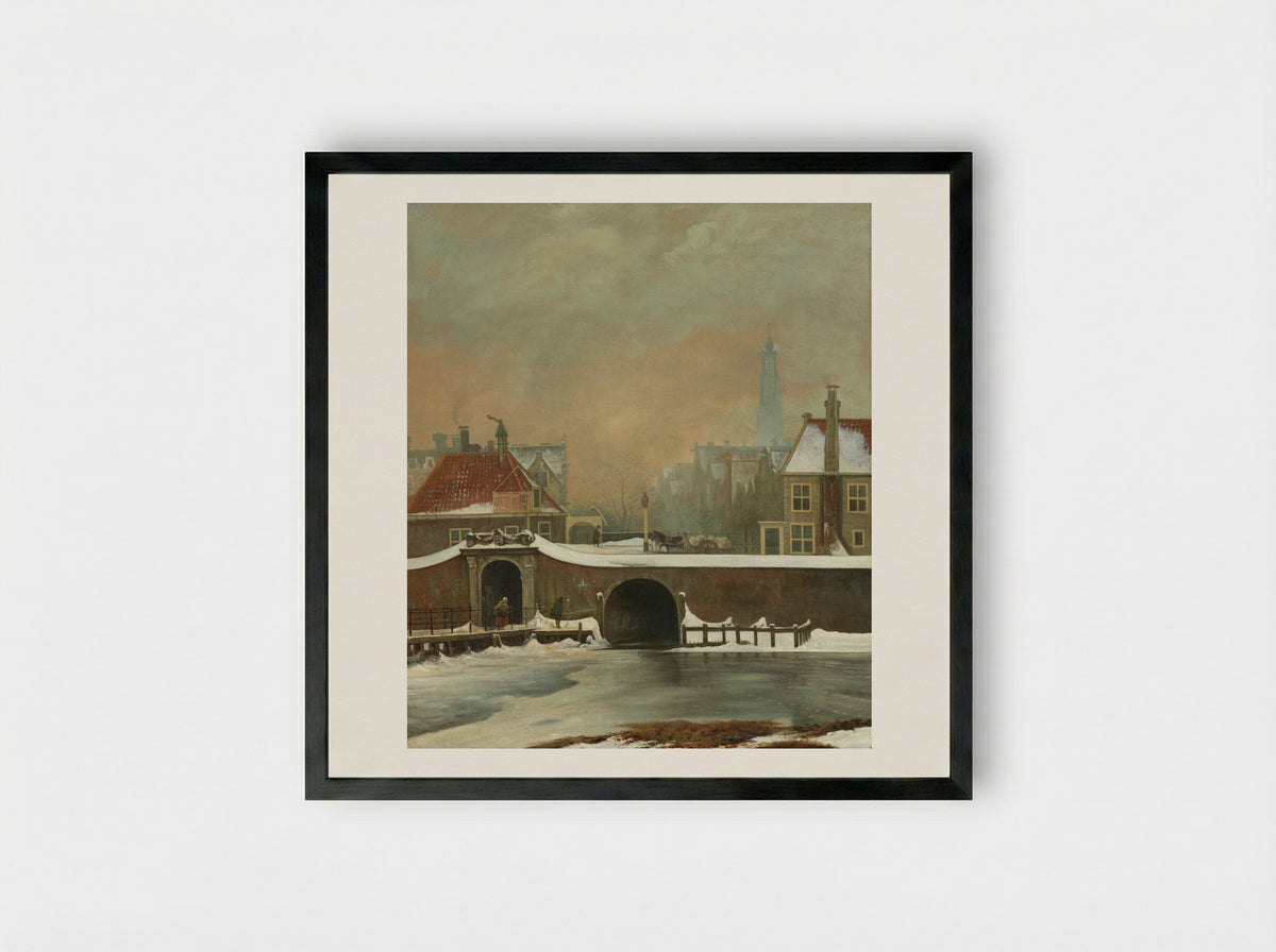 Het Raampoortje in Amsterdam - Wouter Johannes van Troostwijk - Framed Print Black
