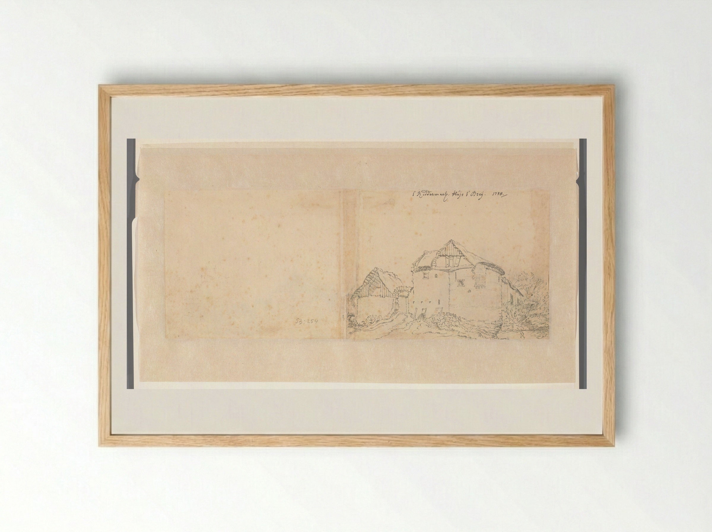 Het Riddermatig Huys te Breij - Jan de Beijer - Framed Print Wood
