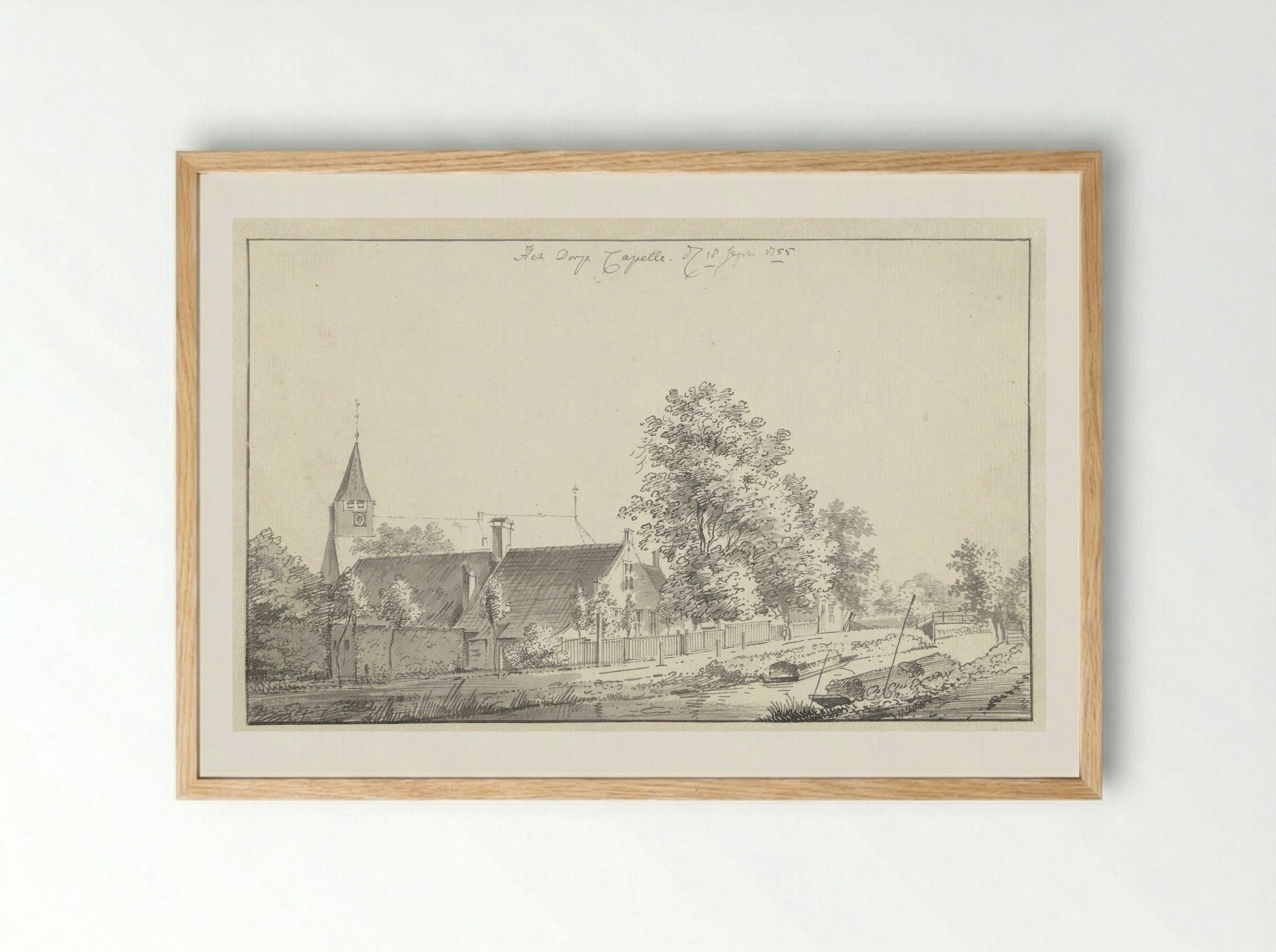 Het dorp Capelle aan de IJssel - Jan de Beijer - Framed Print Wood