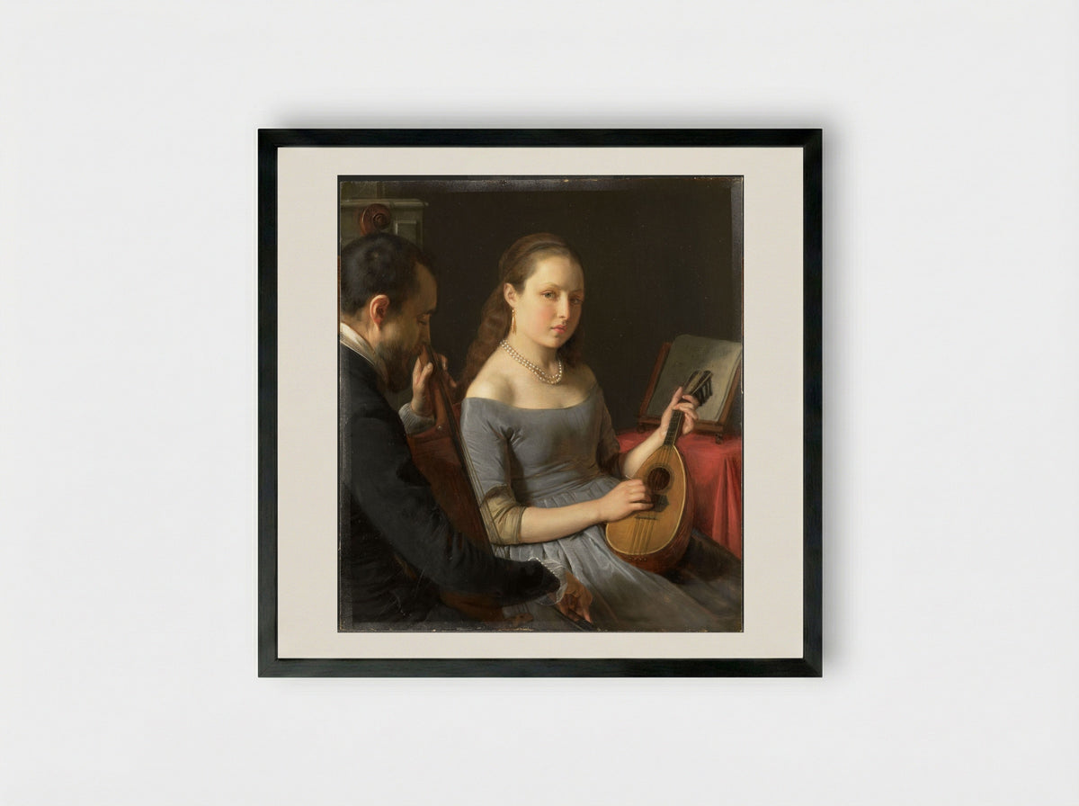 Het duet - Charles van Beveren - Framed Print Black