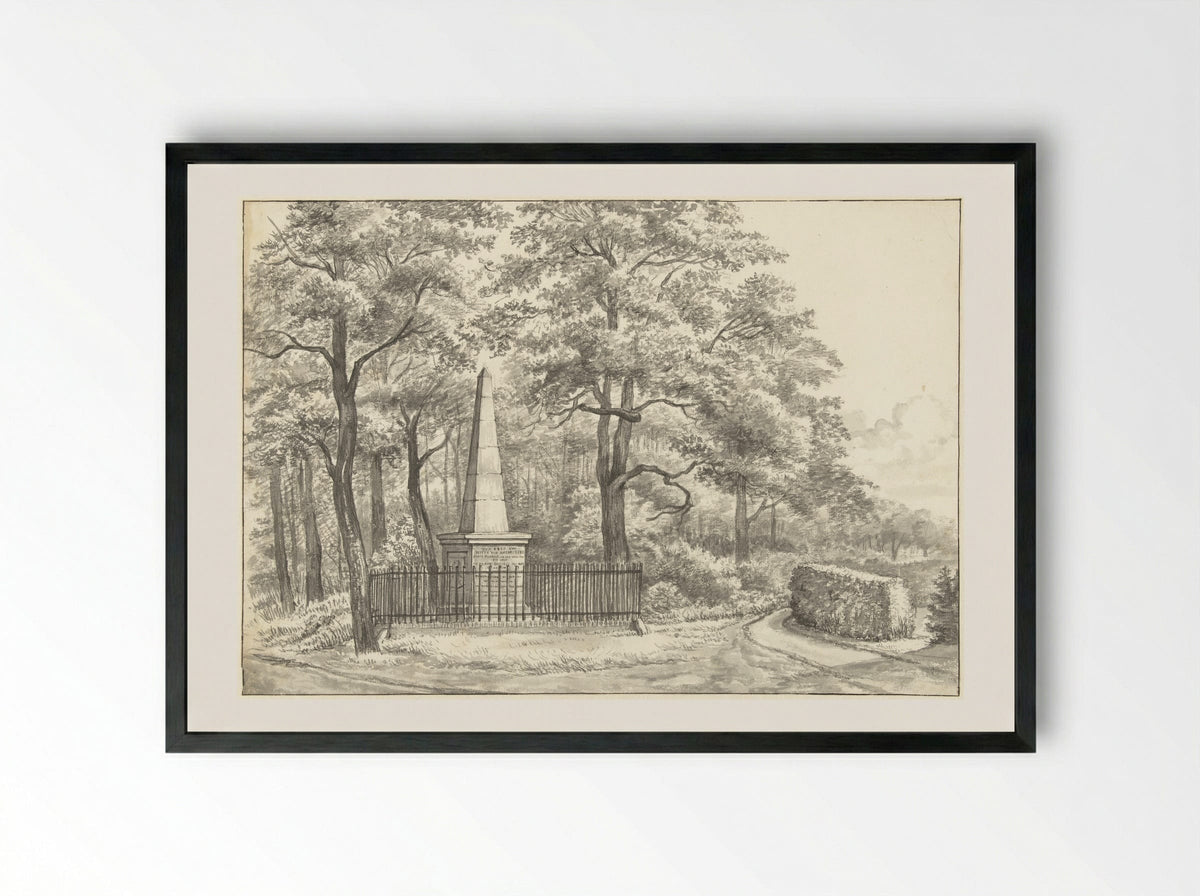 Het gedenkteken voor Witte van Haemstede - Gerrit Lamberts - Framed Print Black