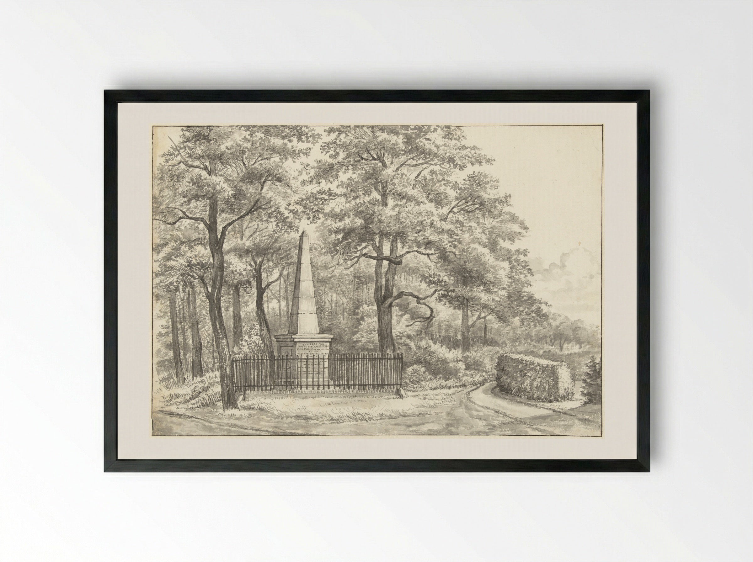 Het gedenkteken voor Witte van Haemstede - Gerrit Lamberts - Framed Print Black