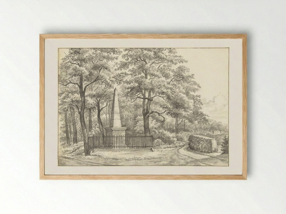 Het gedenkteken voor Witte van Haemstede - Gerrit Lamberts - Framed Print Wood
