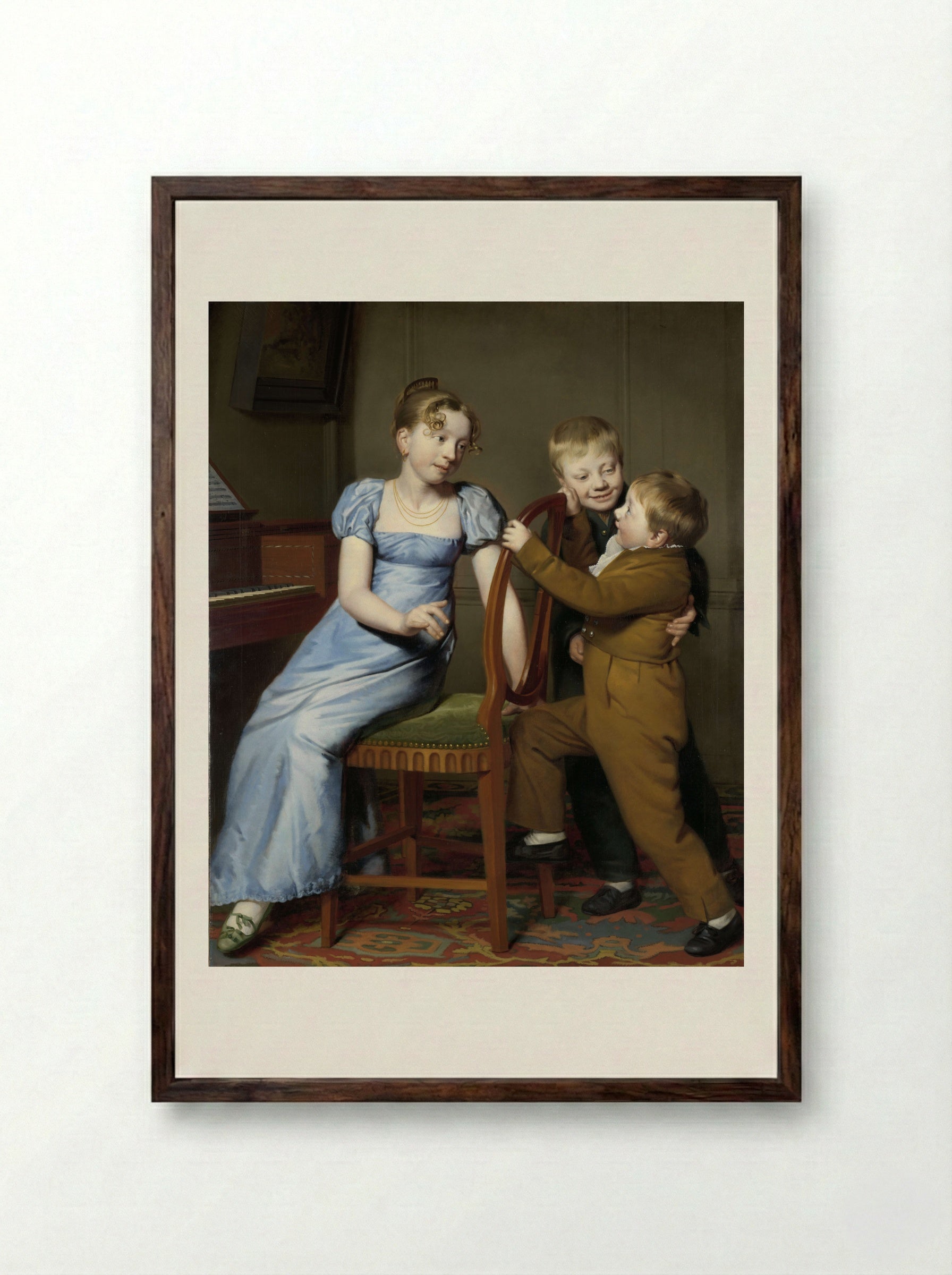 Het gestoorde pianospel - Willem Bartel van der Kooi - Framed Print Dark Wood