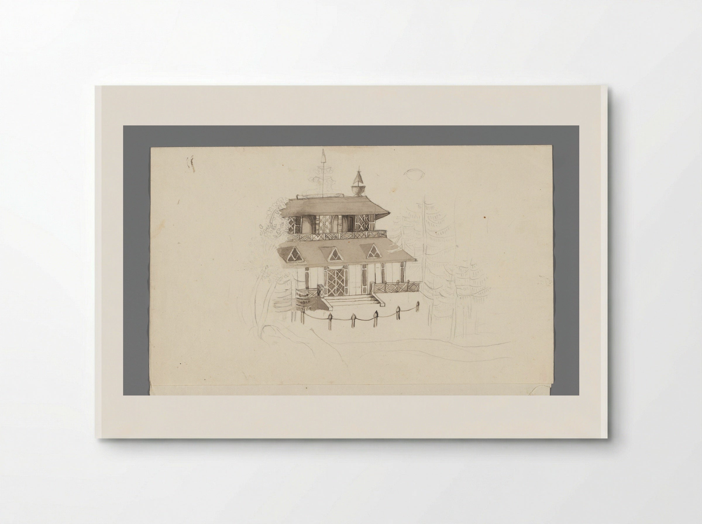 Het huis Peking te Baarn - David Pièrre Giottino Humbert de Superville - Poster
