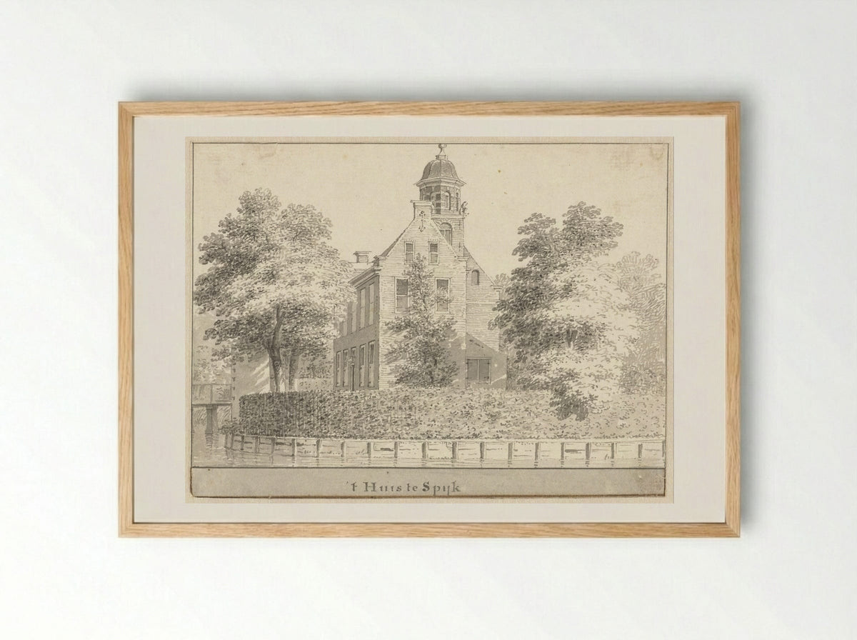 Het huis te Spijk - Cornelis Pronk - Framed Print Wood