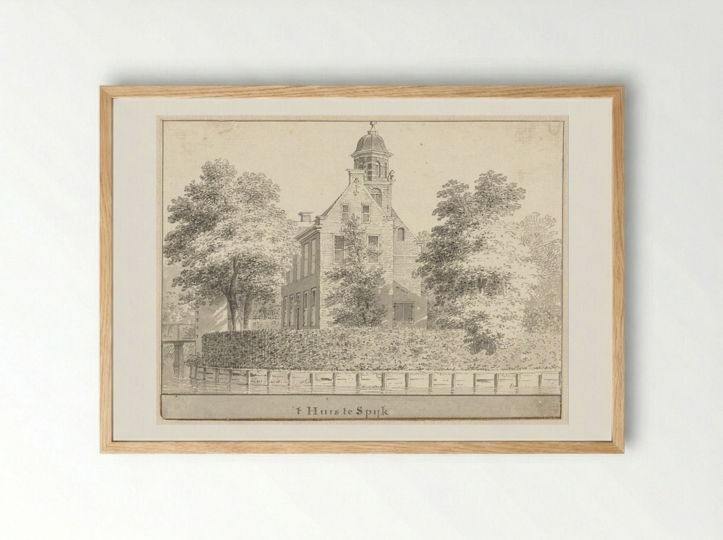 Het huis te Spijk - Cornelis Pronk - Framed Print Wood
