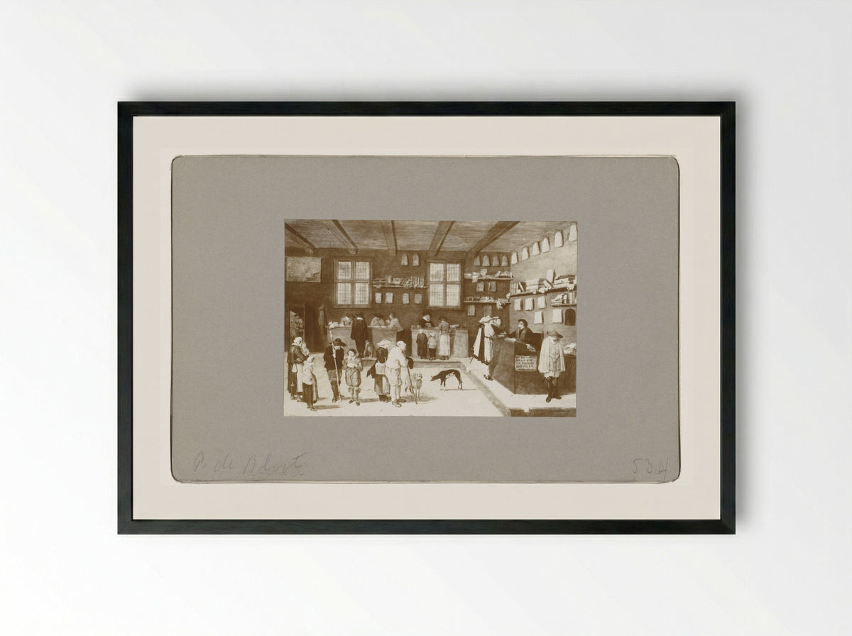 Het kantoor van de advocaat - Pieter de Bloot - Framed Print Black