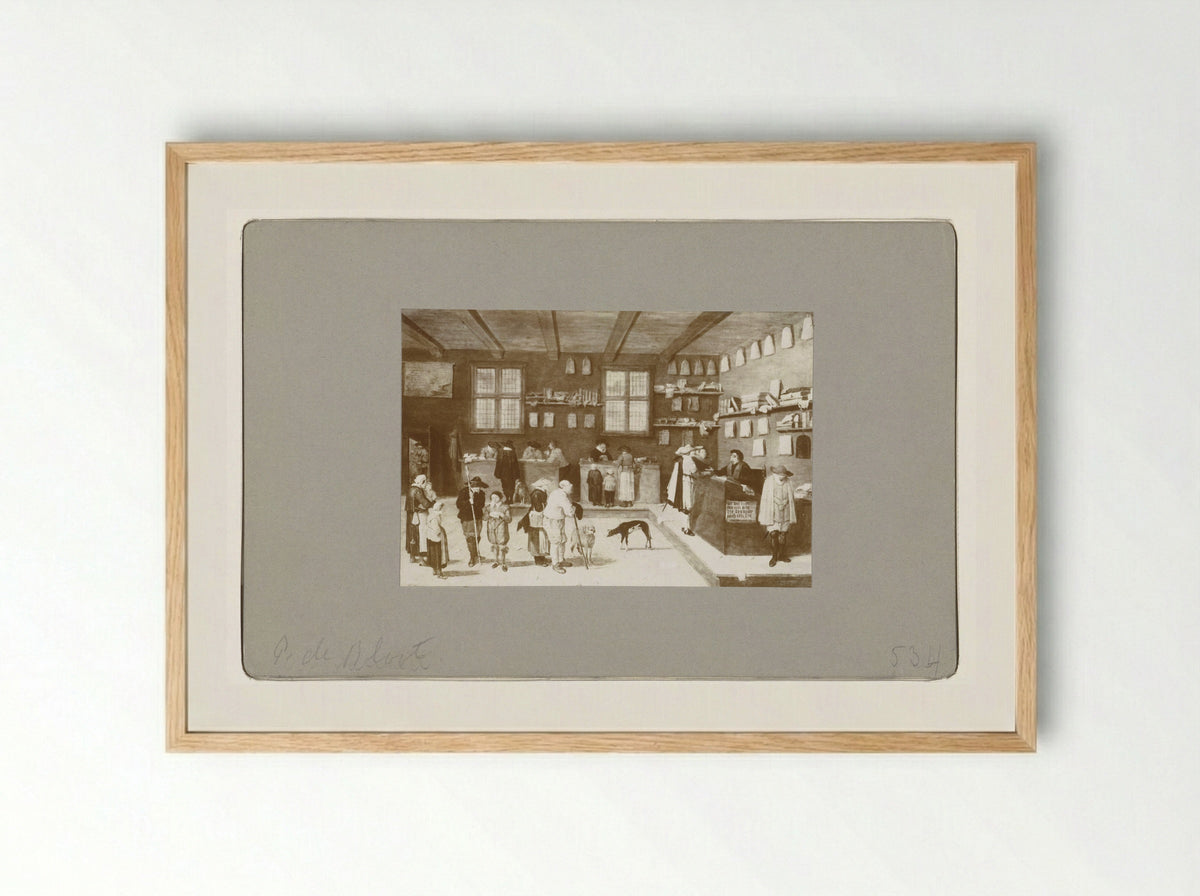Het kantoor van de advocaat - Pieter de Bloot - Framed Print Wood