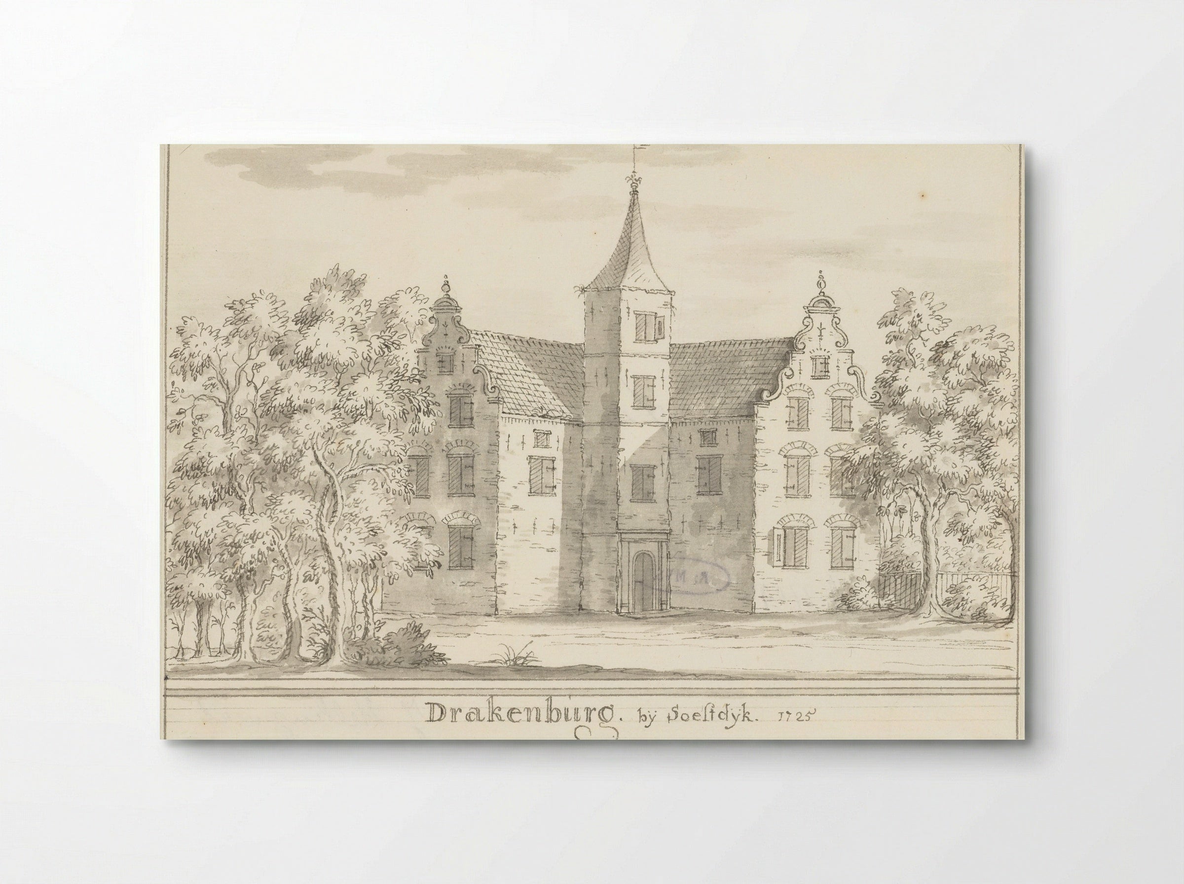 Het kasteel Drakenburg bij Soestdijk - Jacobus Stellingwerff - Poster