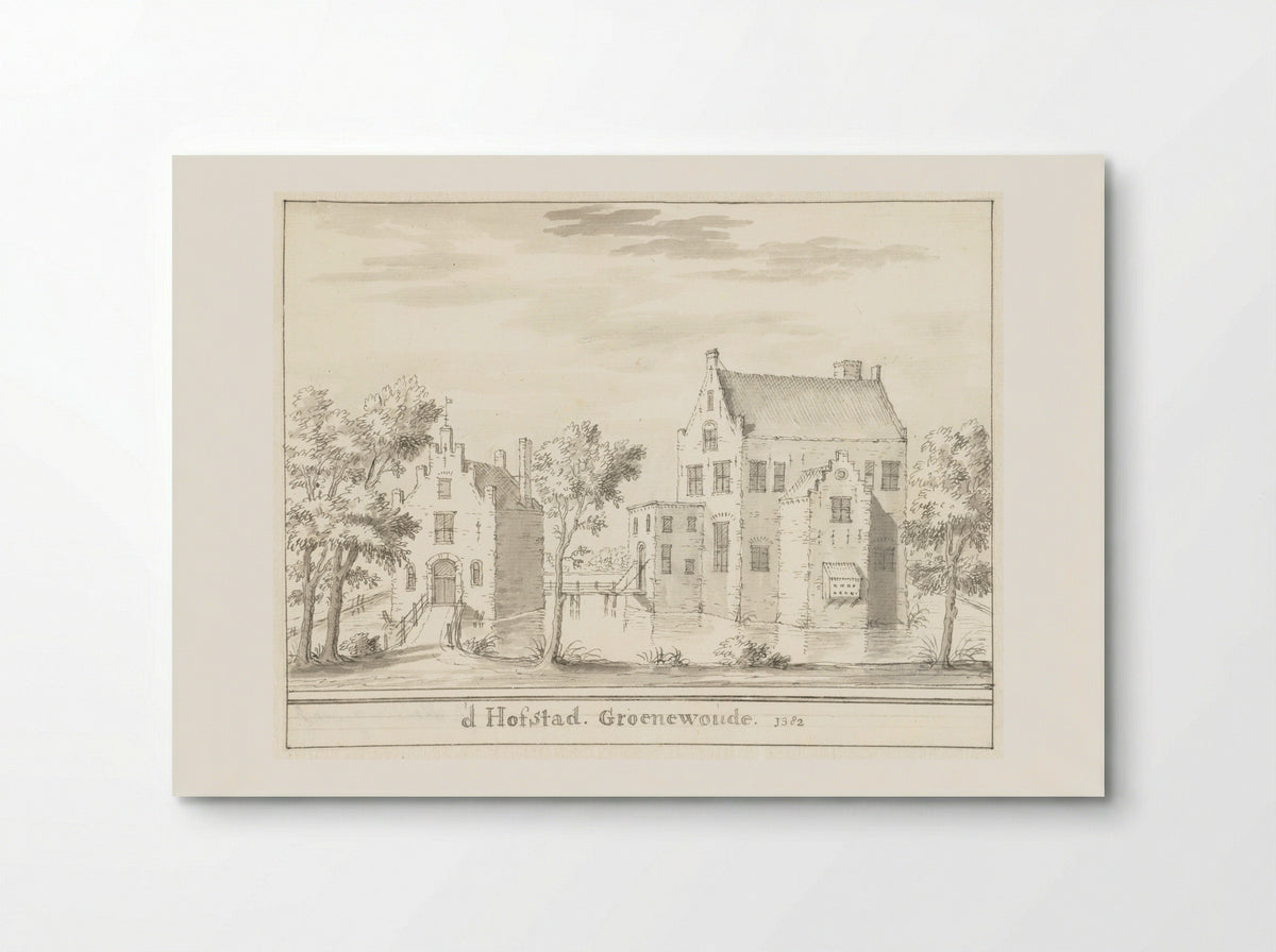 Het kasteel Groenewoude bij Woudenberg, in 1382 - Jacobus Stellingwerff - Poster