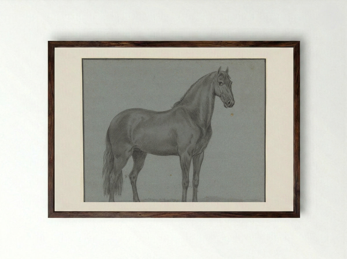 Het paard van Monsieur de Guille - Tethart Philip Christian Haag - Framed Print Dark Wood