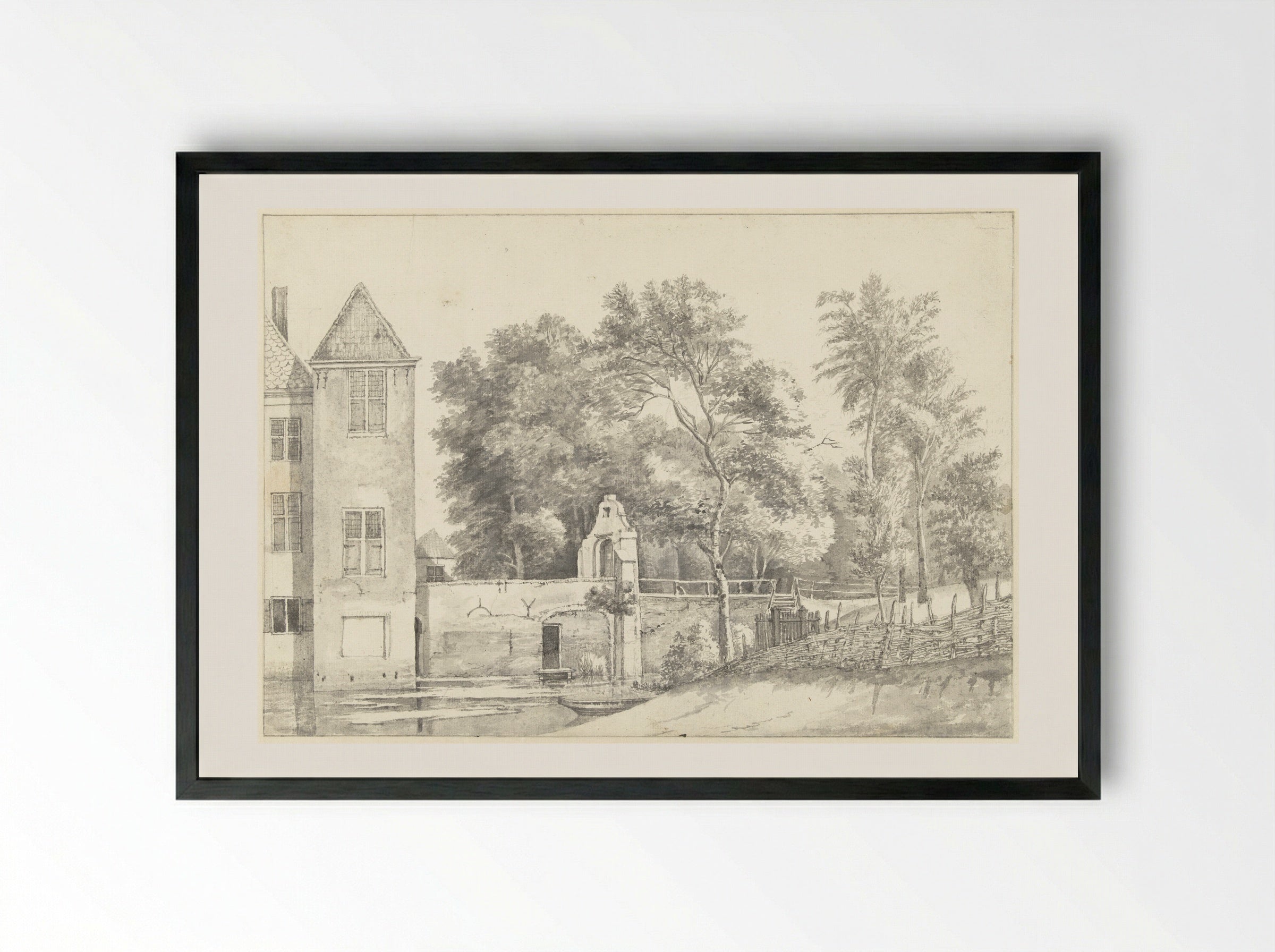 Het slot Hogenstein - Gerrit Lamberts - Framed Print Black
