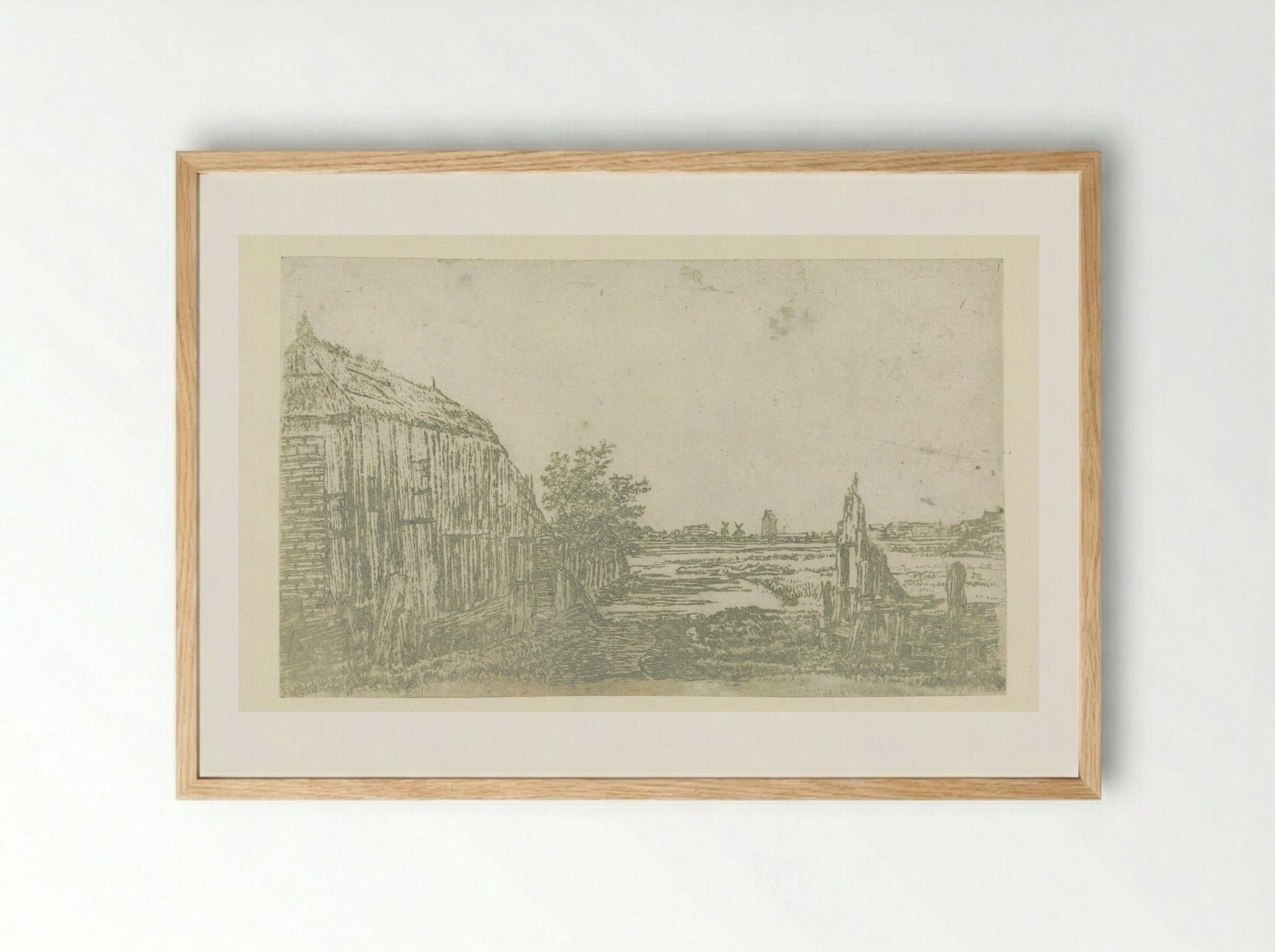 Het sluisje - Jan Ruyscher - Framed Print Wood