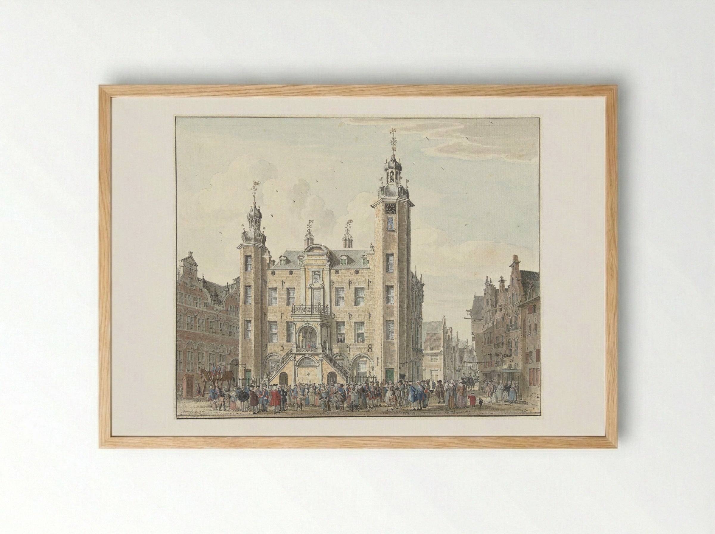 Het stadhuis van Venlo - Jan de Beijer - Framed Print Wood