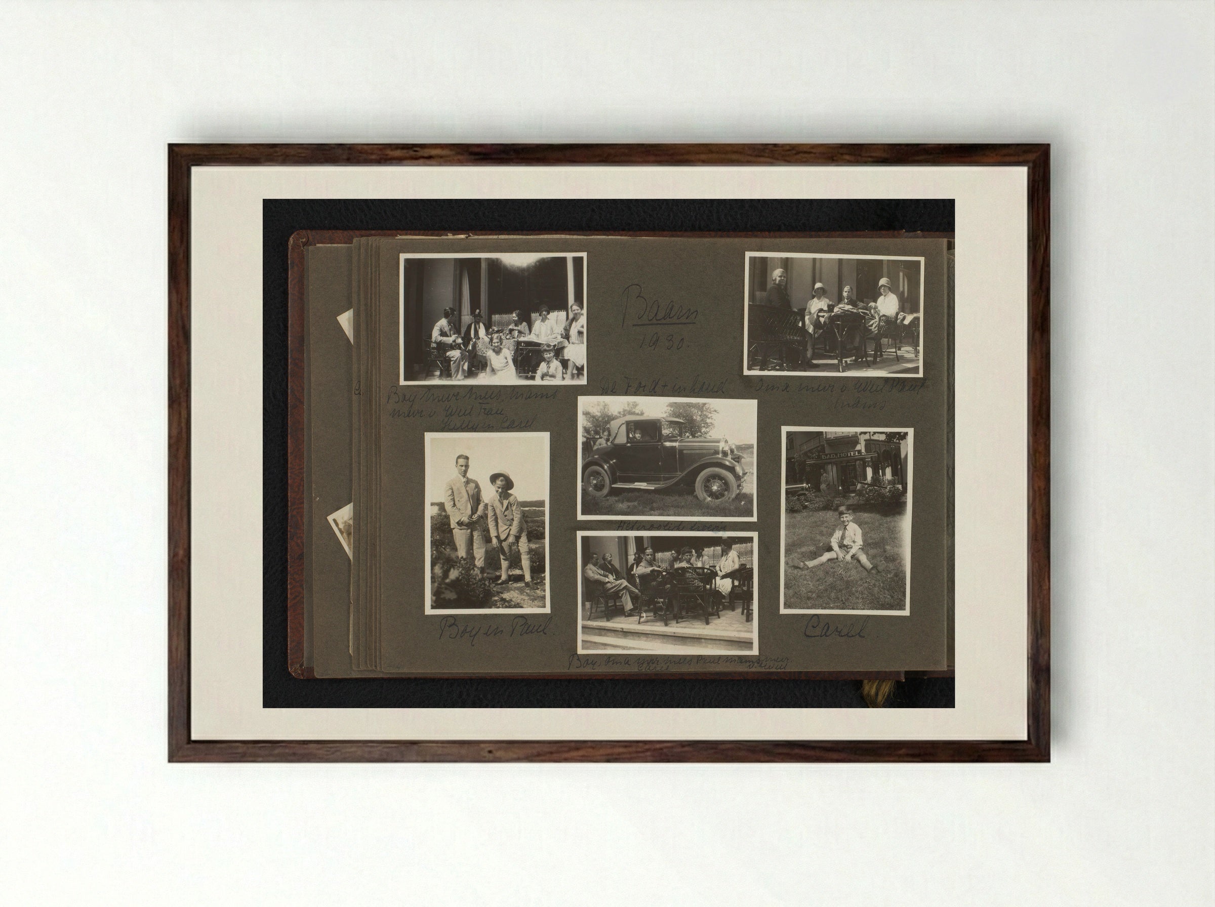 Hetty Boelen in Baarn - Eva Charlotte Pennink-Boelen - Framed Print Dark Wood
