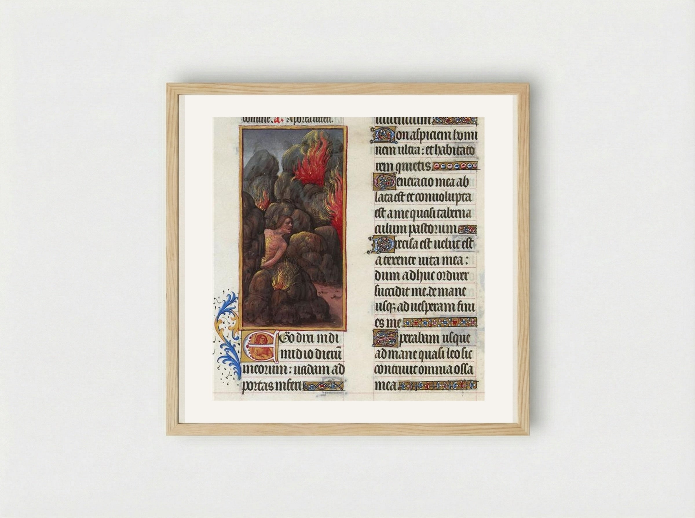 Hezekiah's Canticle - Limbourg brothers - Framed Print Wood
