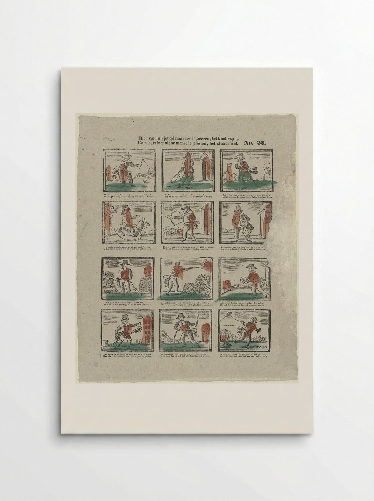 Hier vind gij jeugd naar uw begeeren, het kinderspel - Theodorus Johannes Wijnhoven-Hendriksen - Poster