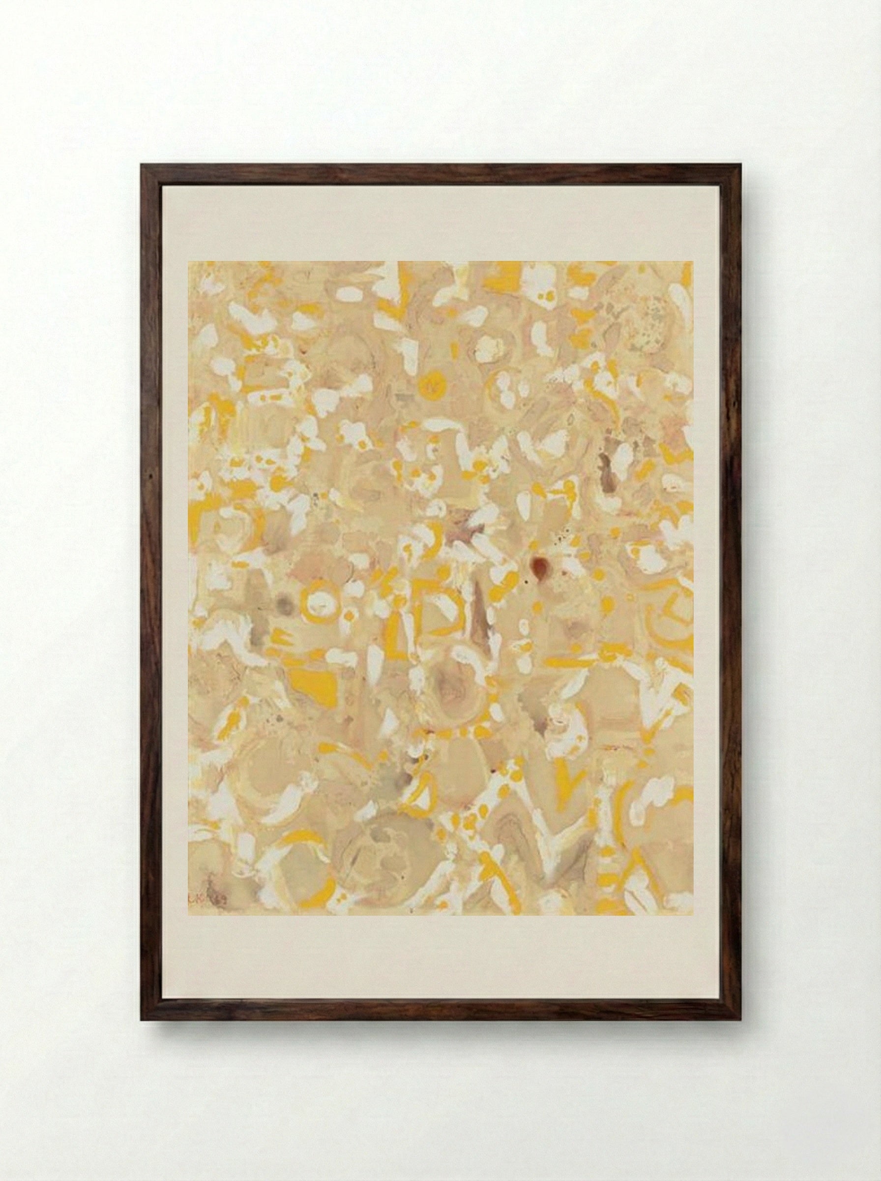 Hieroglyphs No. 12 - Lee Krasner - Framed Print Dark Wood