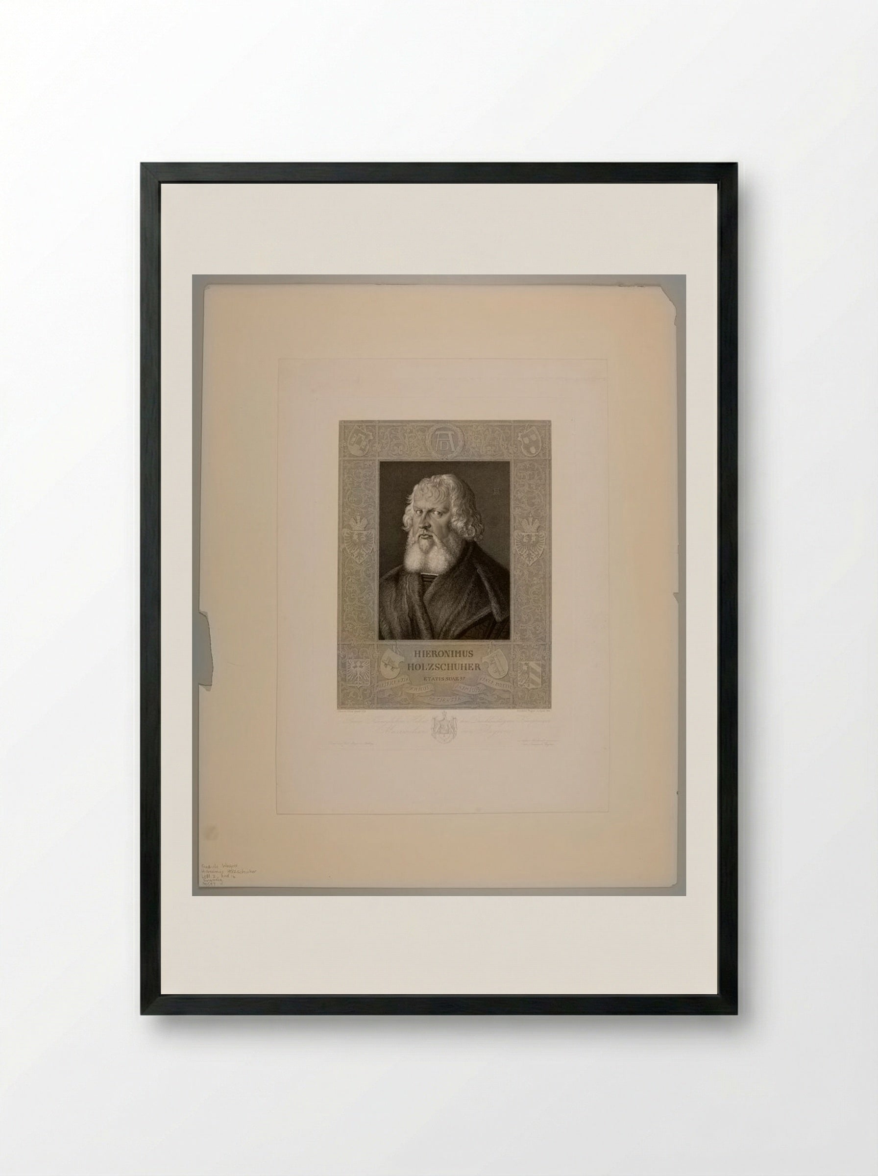 Hieronymus Holzschuher - Friedrich Wagner - Framed Print Black